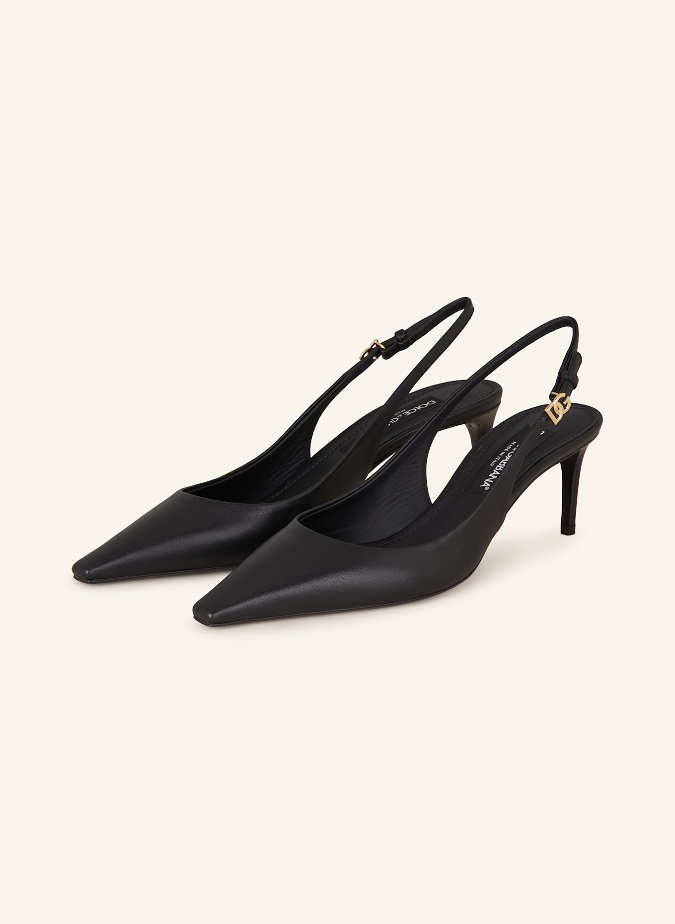 DOLCE & GABBANA Slingback pumps: BLACK