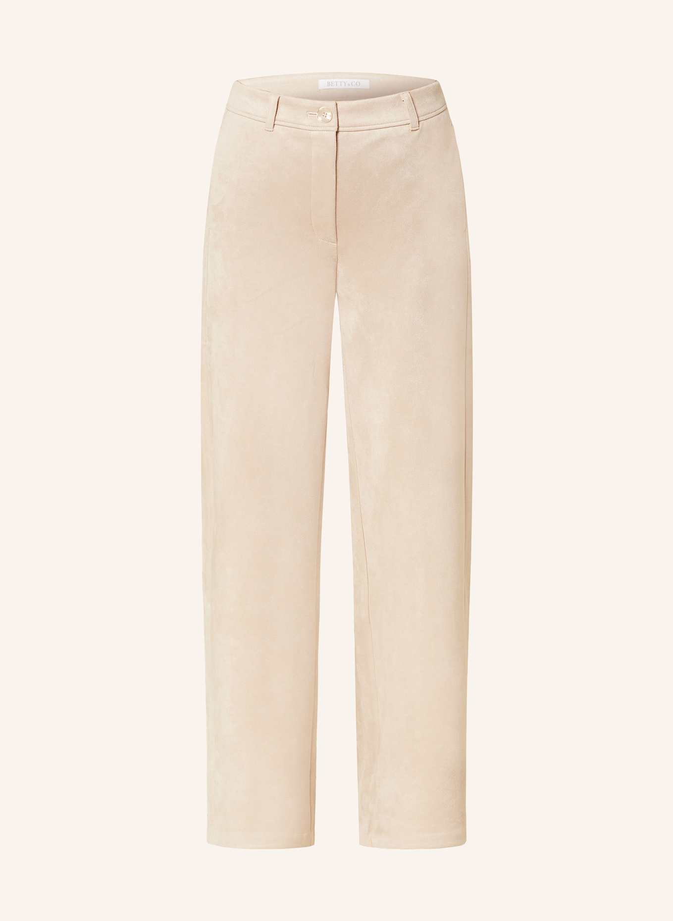 BETTY&CO Wide leg trousers in leather look, Color: CREAM (Image 1)