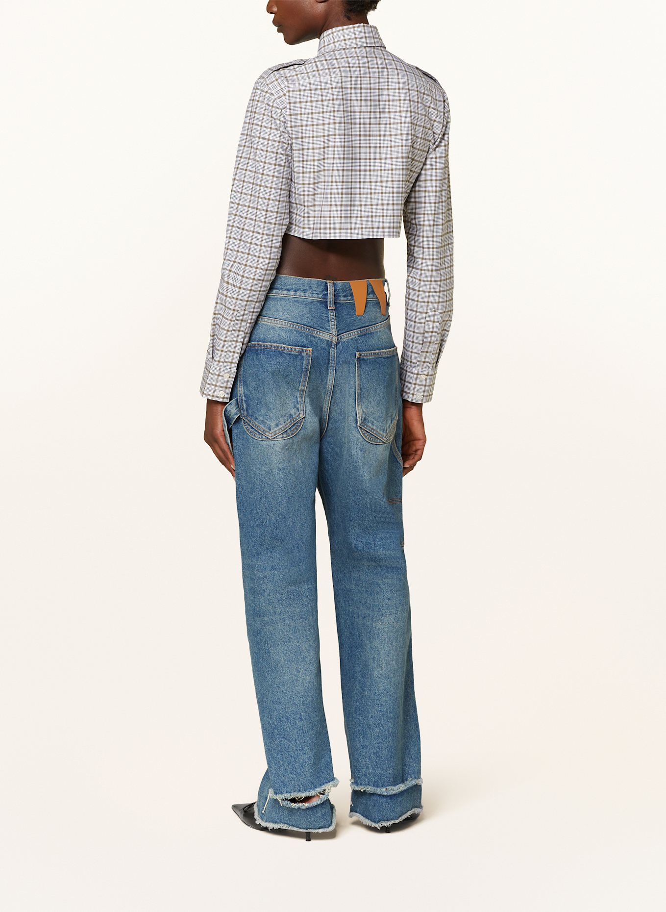 coperni Krótka koszula: OLIWKOWY / KREMOWY