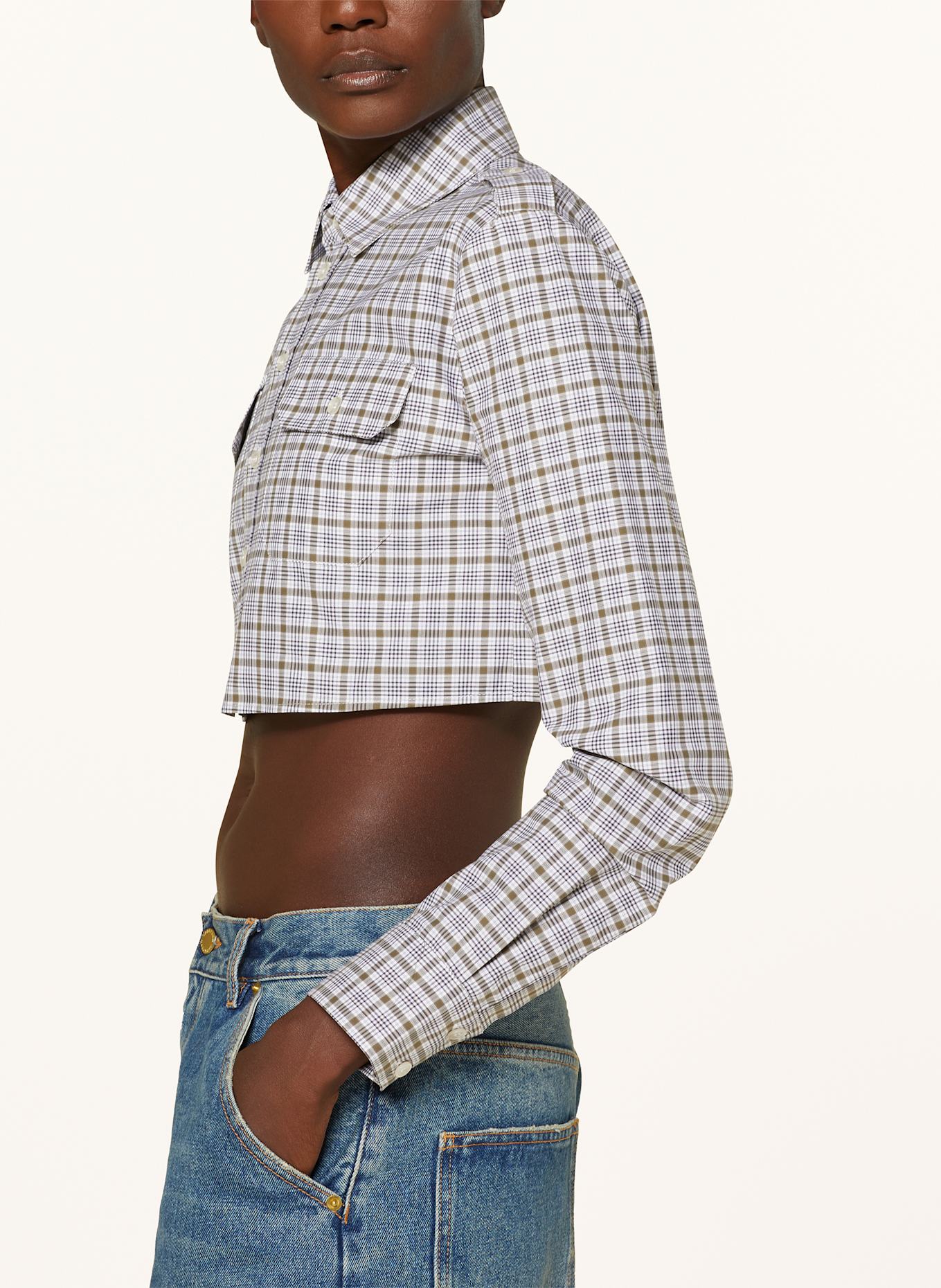 coperni Krótka koszula: OLIWKOWY / KREMOWY