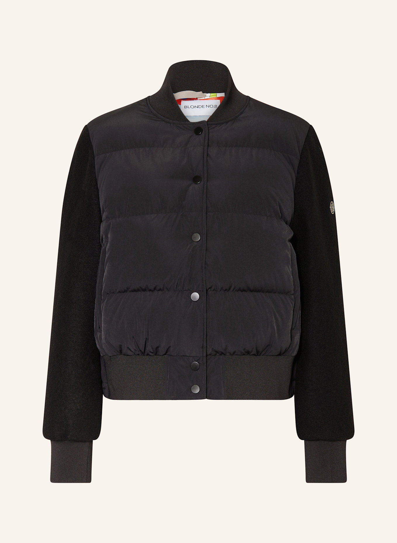 BLONDE No.8 Steppblouson JOAN im Materialmix: SCHWARZ