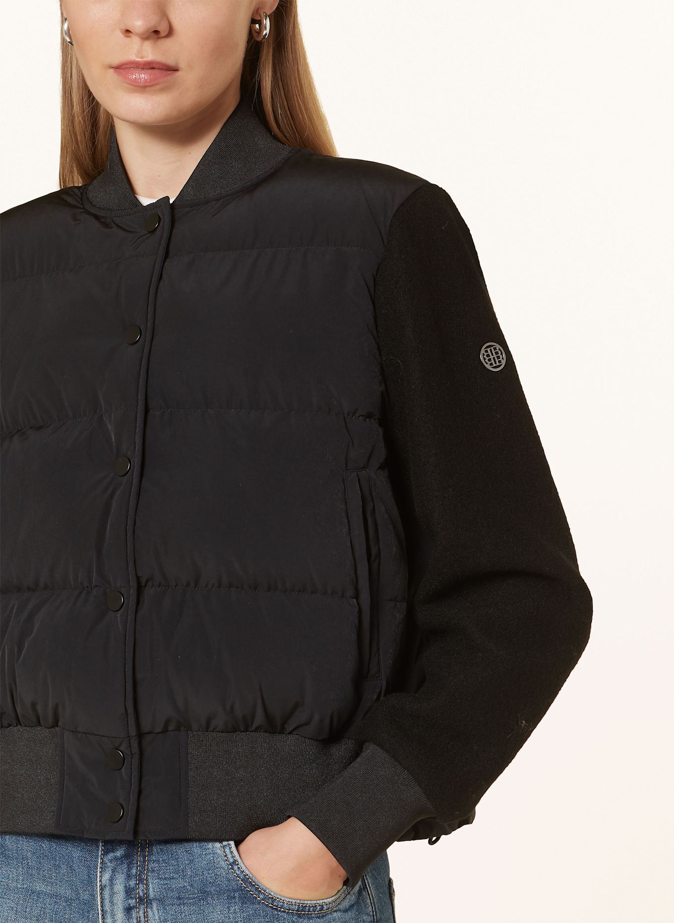 BLONDE No.8 Steppblouson JOAN im Materialmix: SCHWARZ