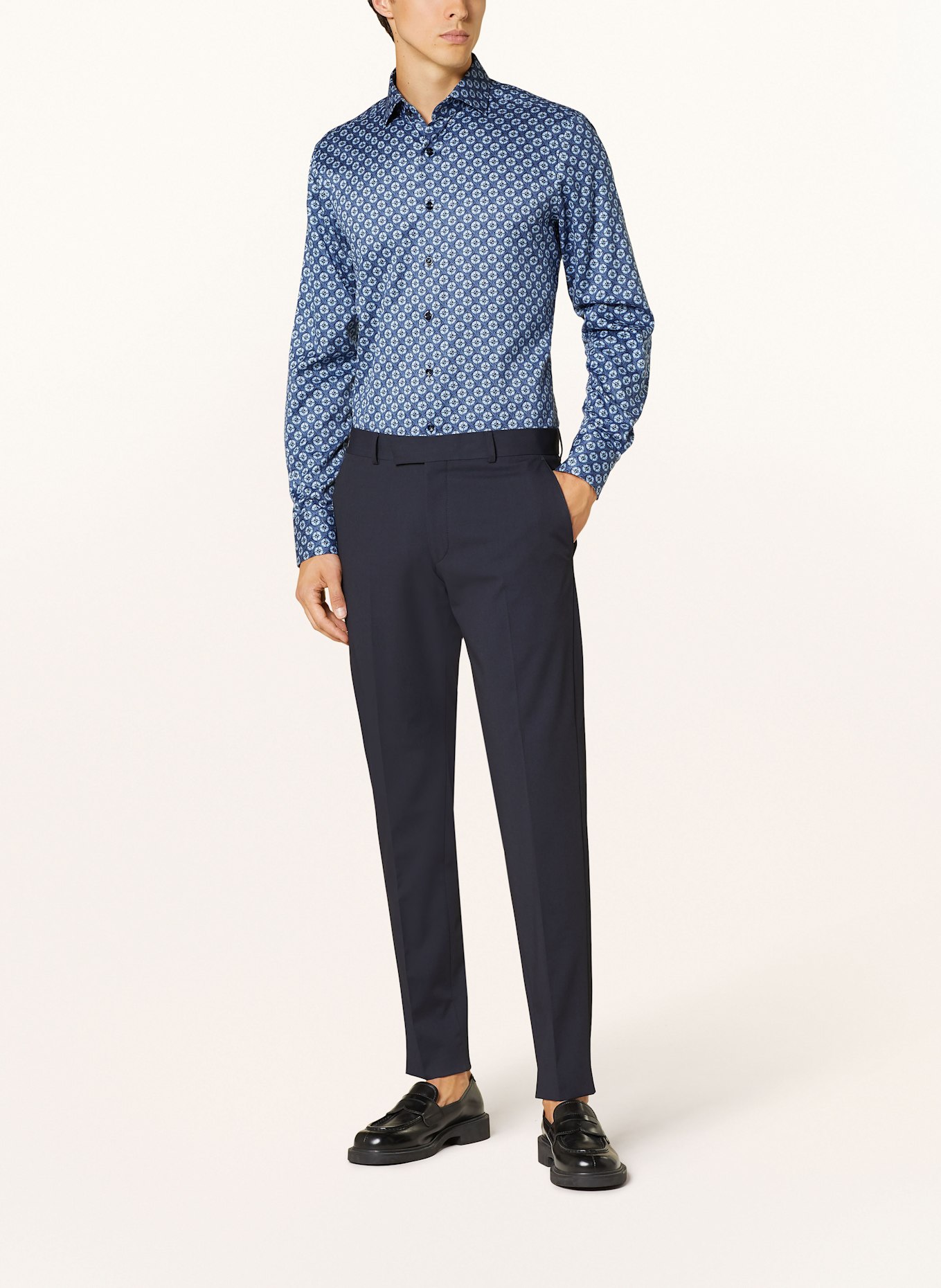 OLYMP SIGNATURE Hemd tailored fit: DUNKELBLAU / HELLBLAU / WEISS