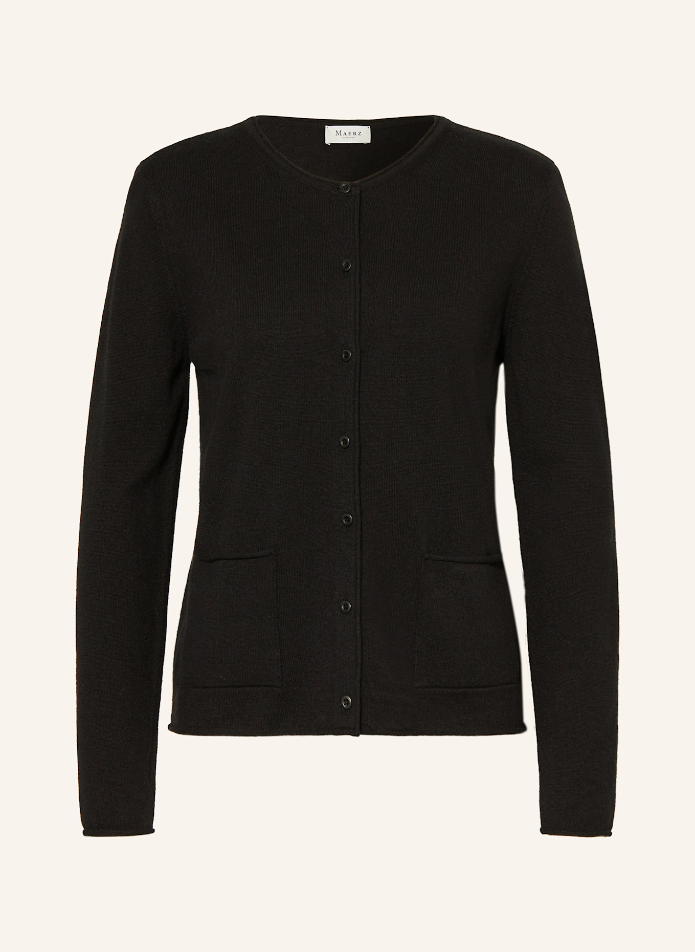 MAERZ MUENCHEN Strickjacke: SCHWARZ