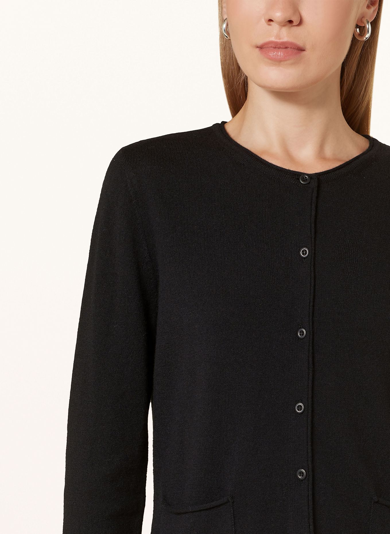 MAERZ MUENCHEN Strickjacke: SCHWARZ