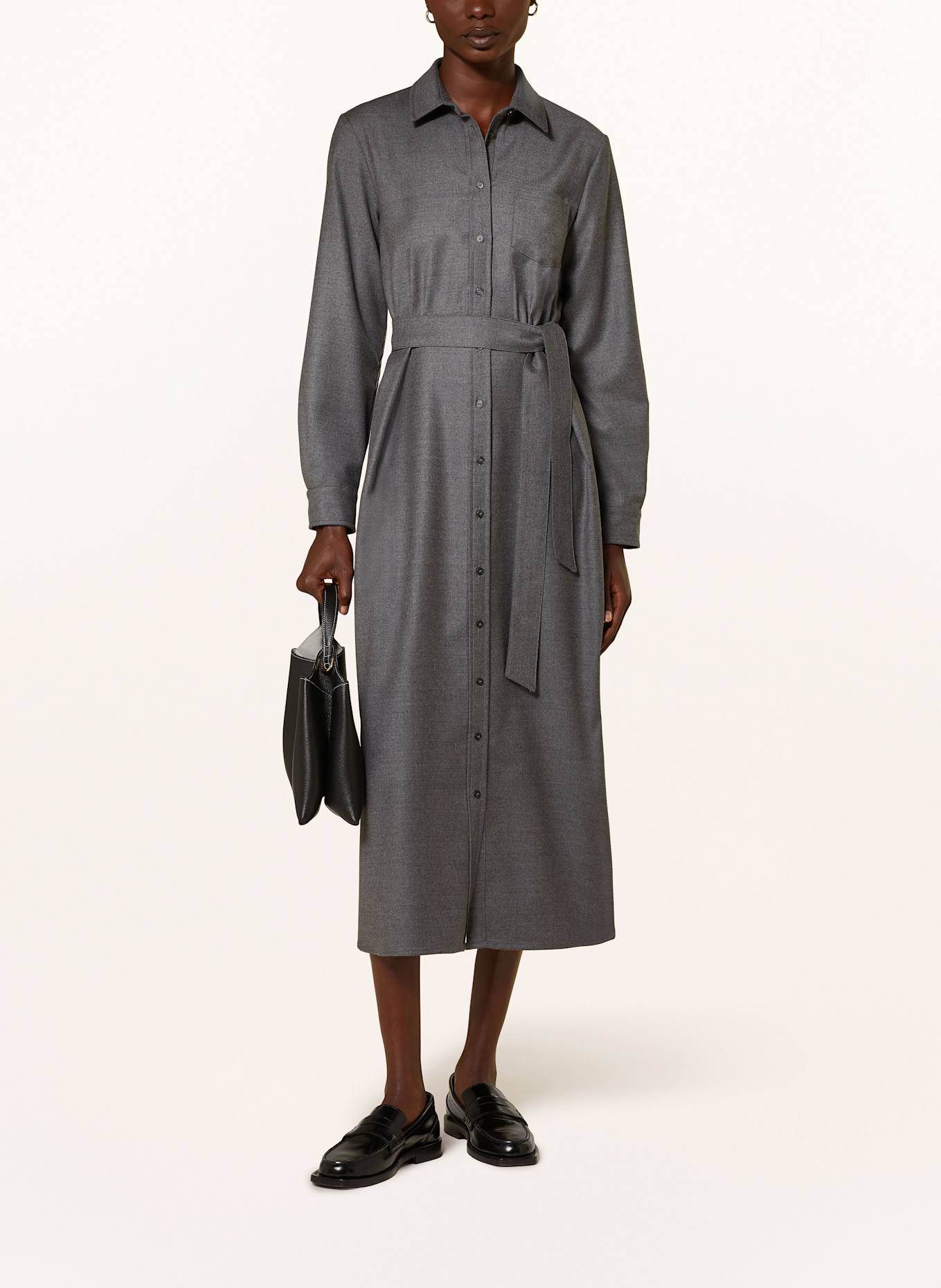 WEEKEND Max Mara Hemdblusenkleid ETIOPIA, Farbe: GRAU (Bild 2)