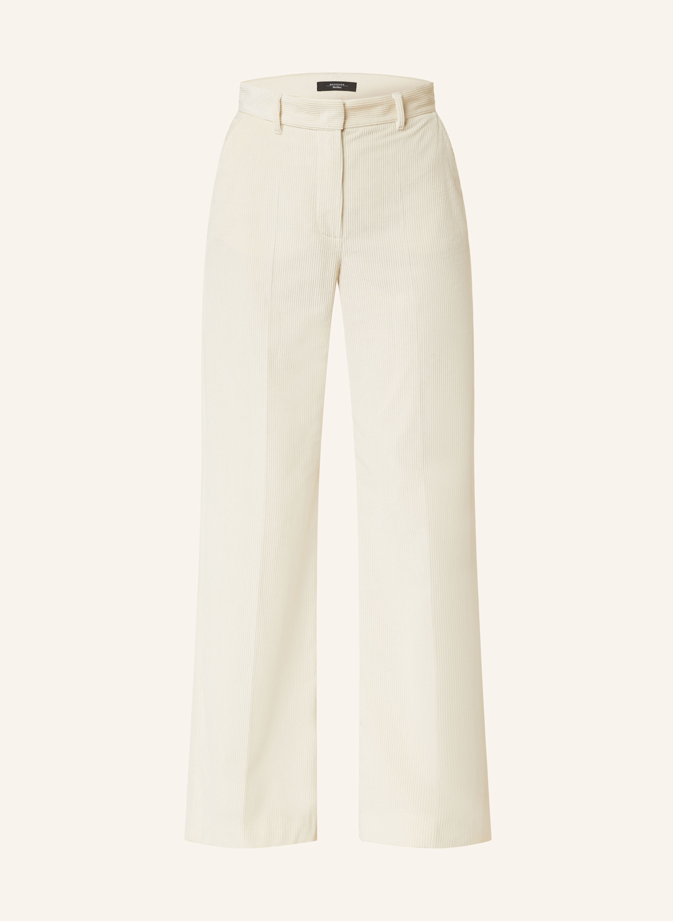 WEEKEND Max Mara Wide leg trousers TANIA made of corduroy, Color: CREAM (Image 1)