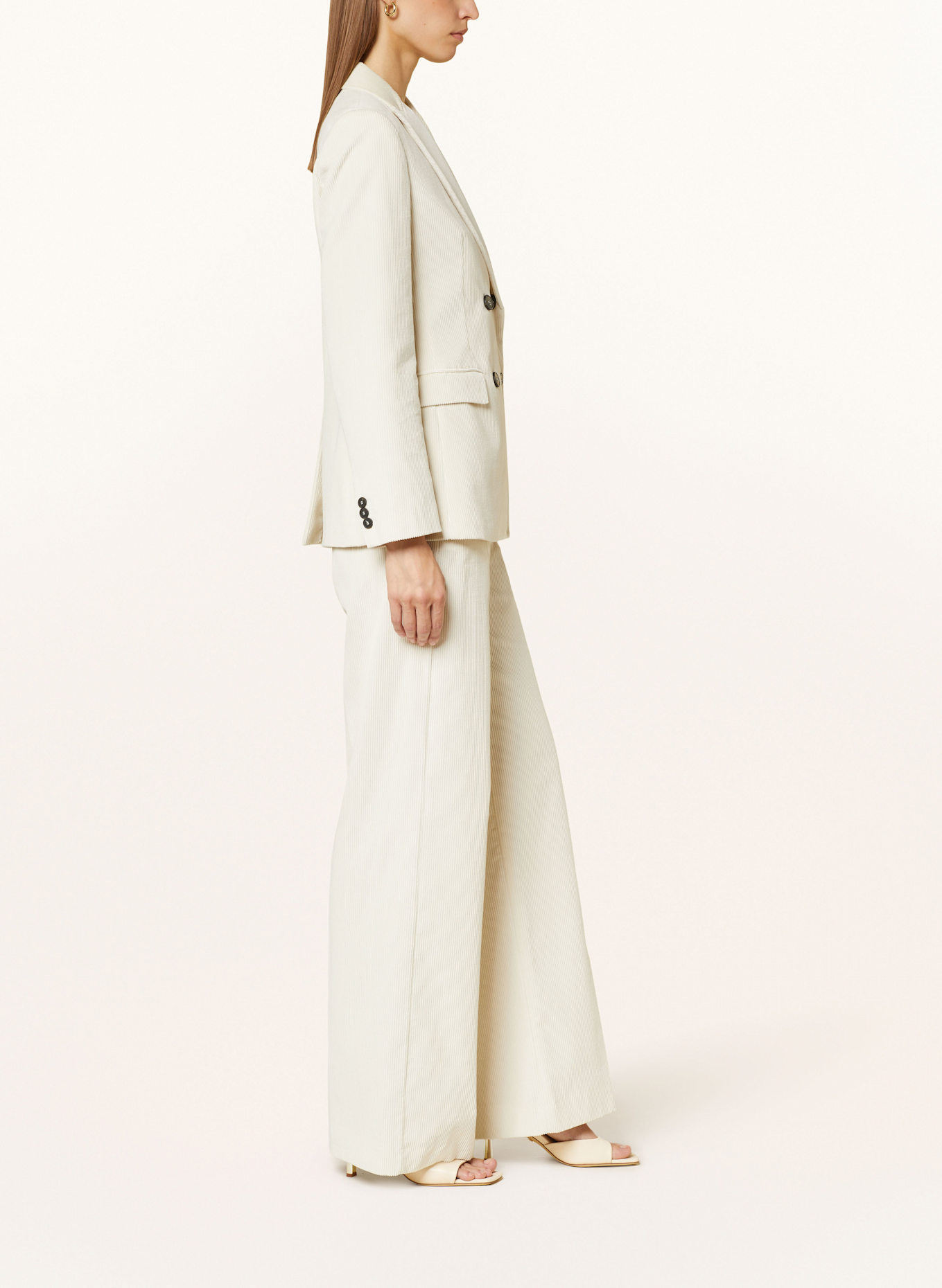 WEEKEND Max Mara Wide leg trousers TANIA made of corduroy, Color: CREAM (Image 4)