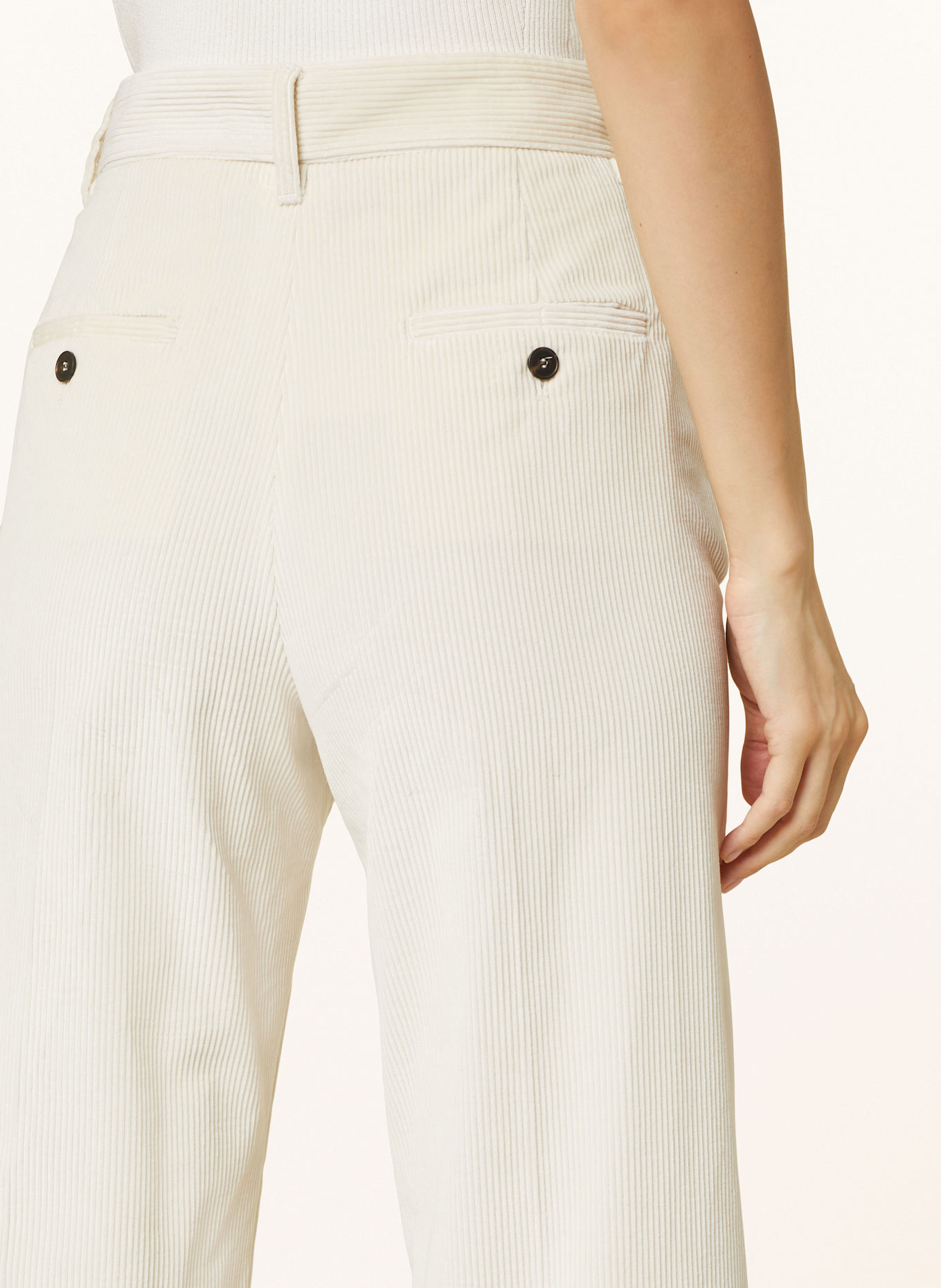 WEEKEND Max Mara Wide leg trousers TANIA made of corduroy, Color: CREAM (Image 6)