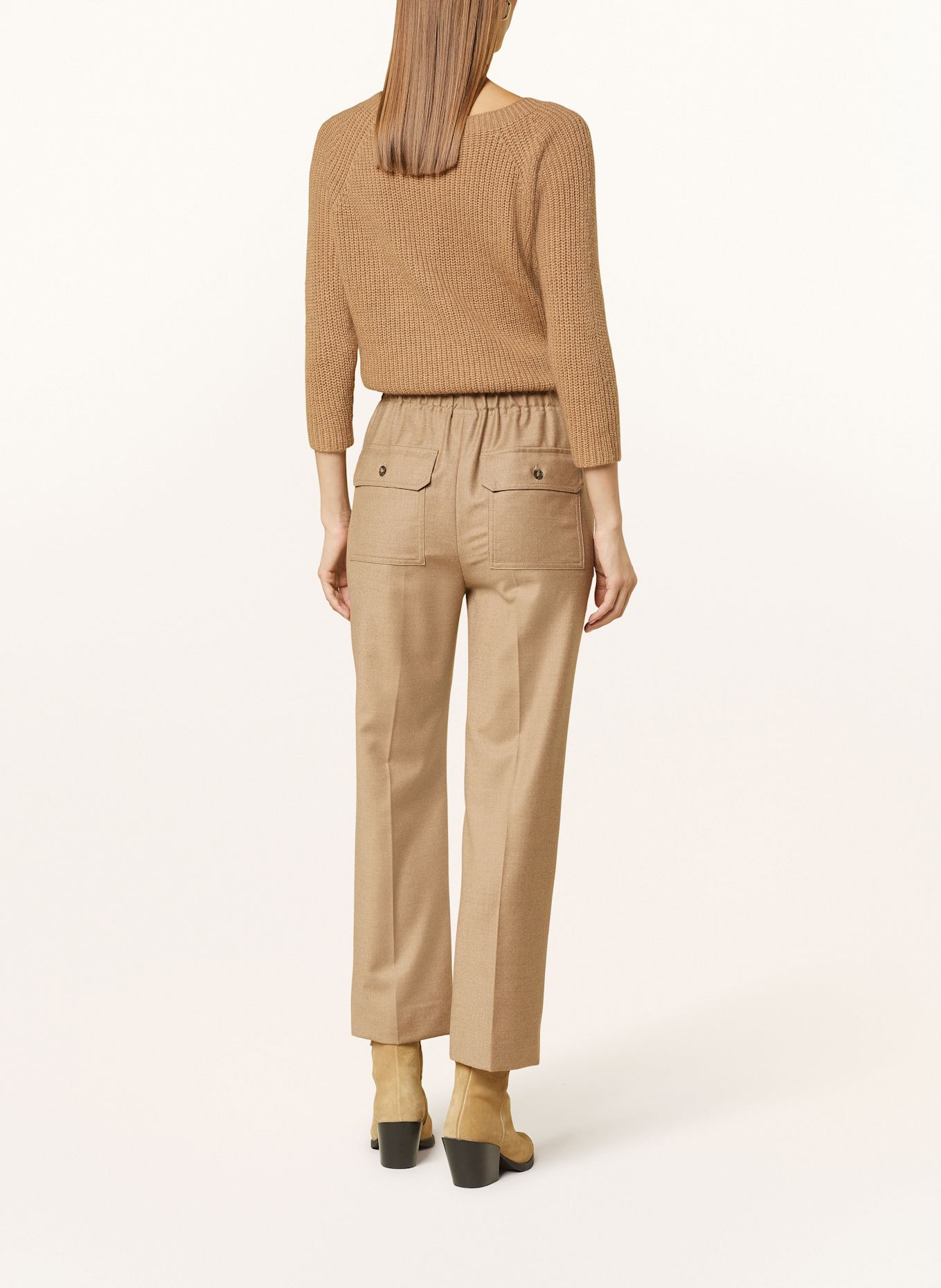 WEEKEND Max Mara Flanelové kalhoty HATELEY: VELBLOUDÍ