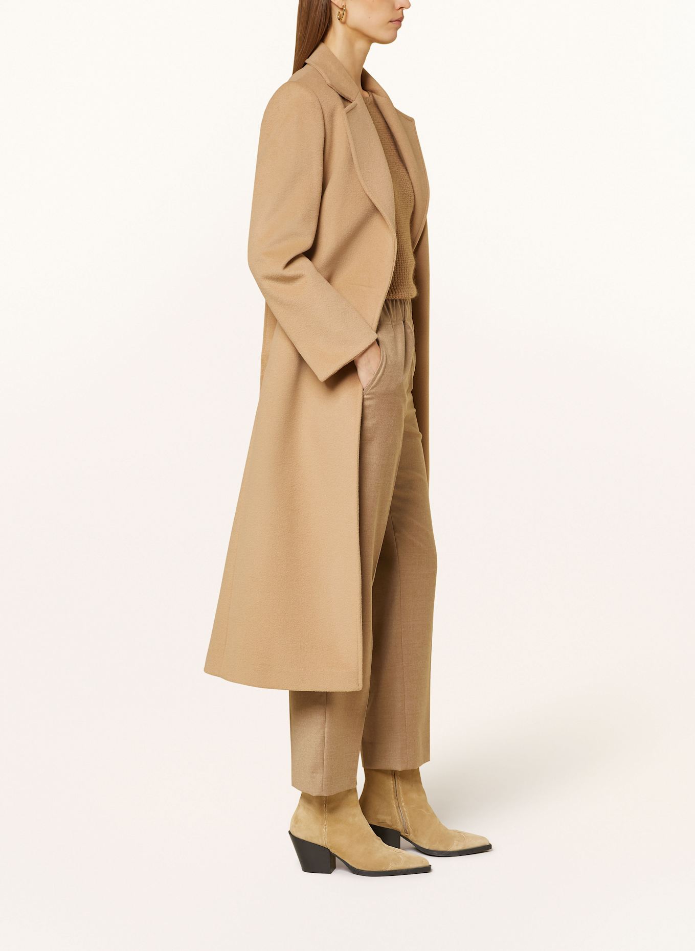 WEEKEND Max Mara Flanelové kalhoty HATELEY: VELBLOUDÍ