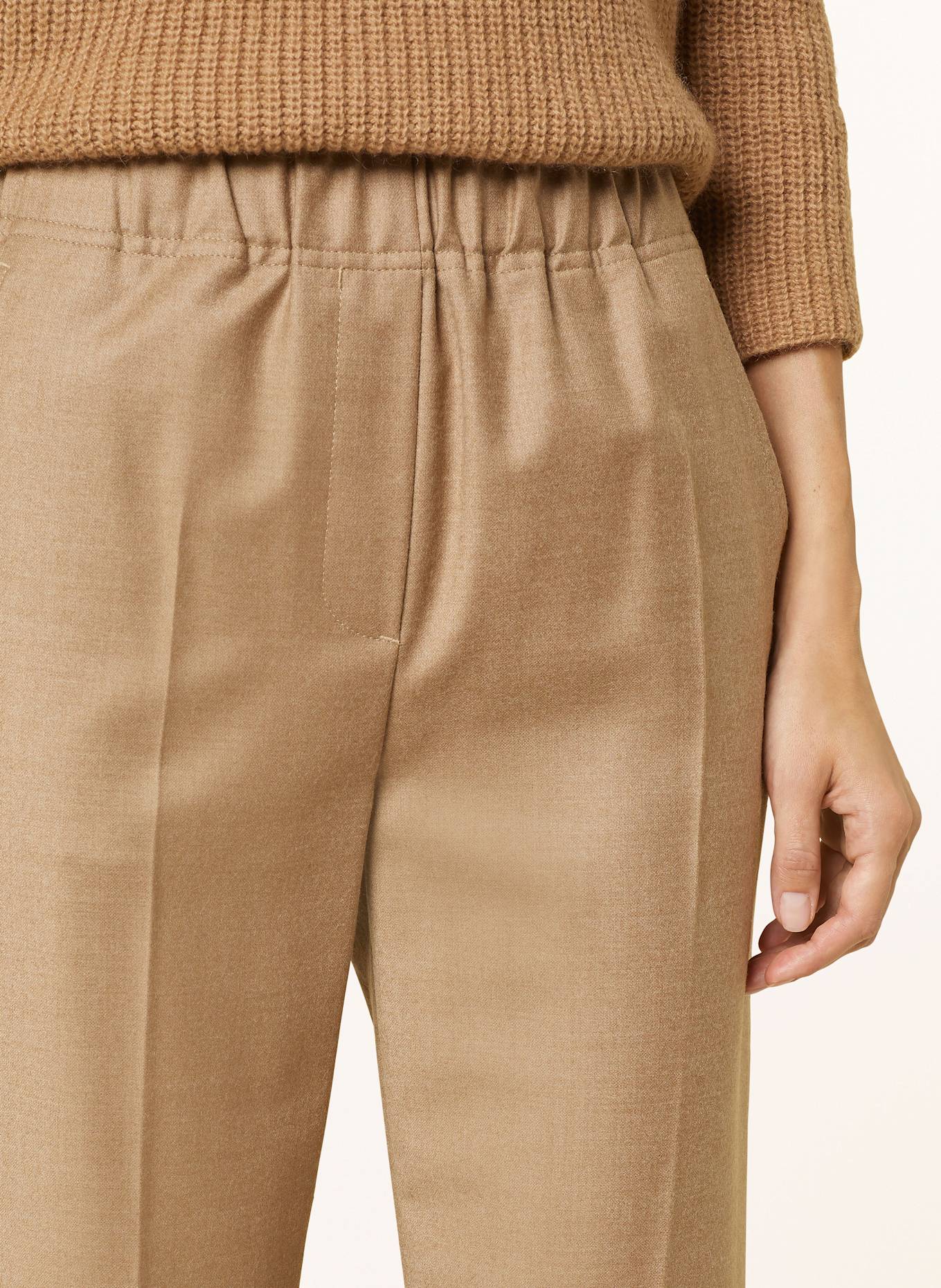 WEEKEND Max Mara Flanelové kalhoty HATELEY: VELBLOUDÍ