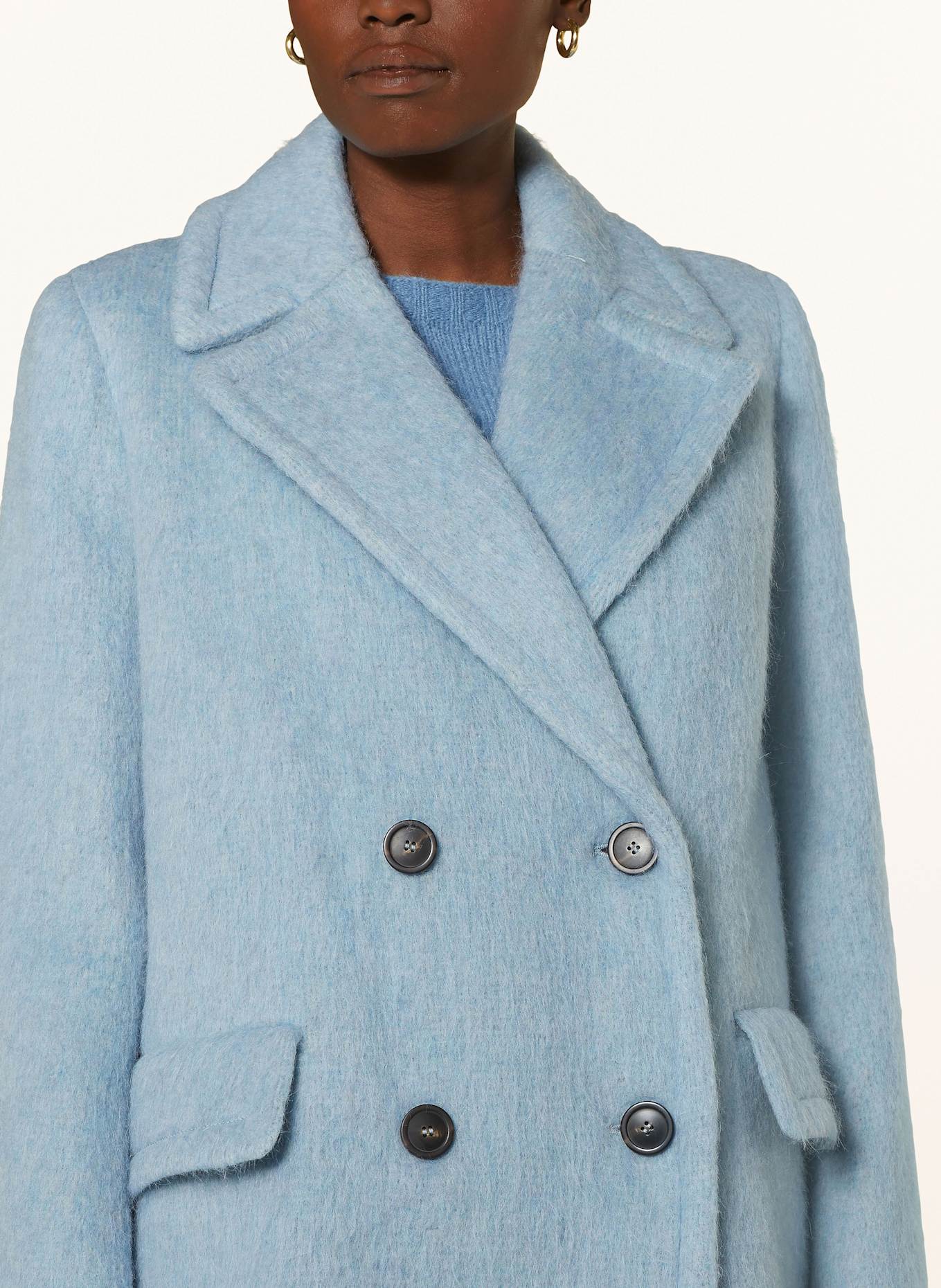 Wool Blend Wollmantel Hellblau Zara WEEKEND Max Mara HELLO Coat In