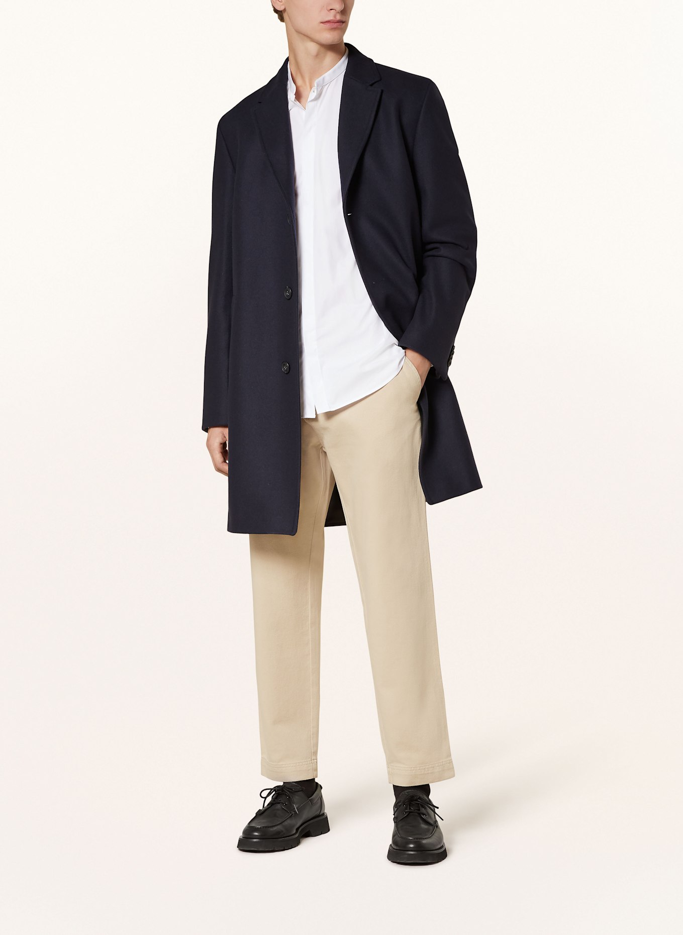 HUGO Wollmantel MALTE2441: DUNKELBLAU