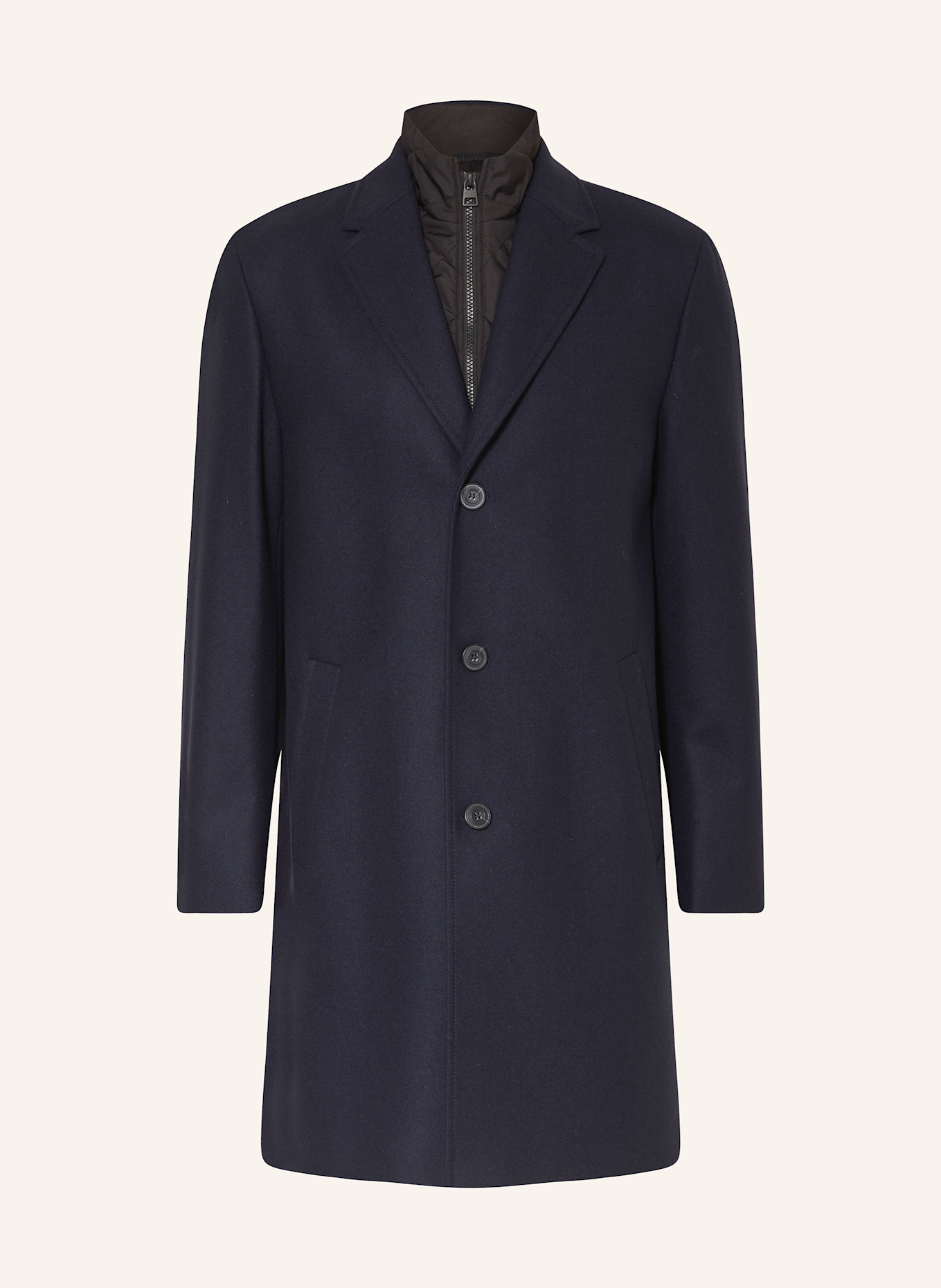 HUGO Wool coat MILOGAN: DARK BLUE