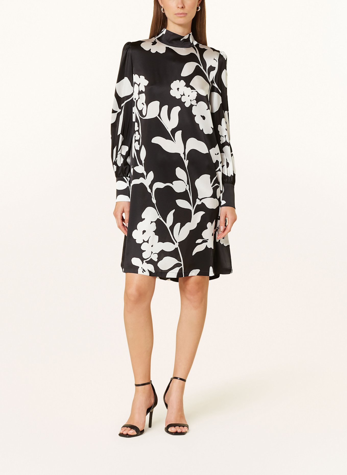 ANNA's Seidenkleid: SCHWARZ / WEISS