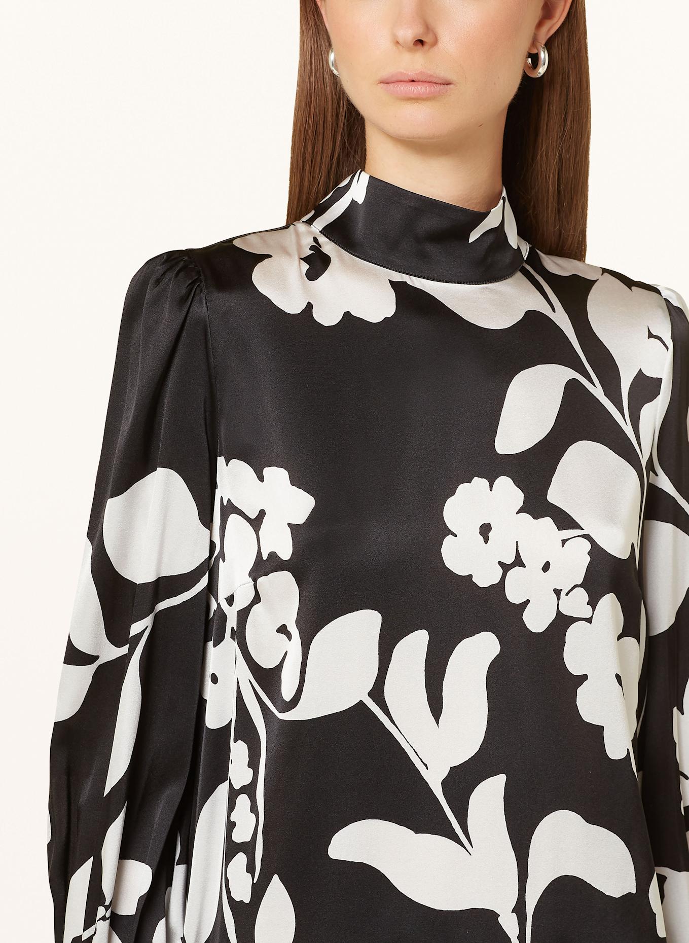 ANNA's Seidenkleid: SCHWARZ / WEISS