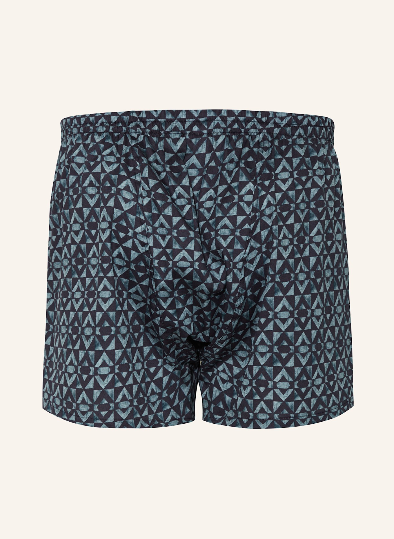 zimmerli Web-Boxershorts COTTON SATEEN PRINT: DUNKELBLAU / PETROL