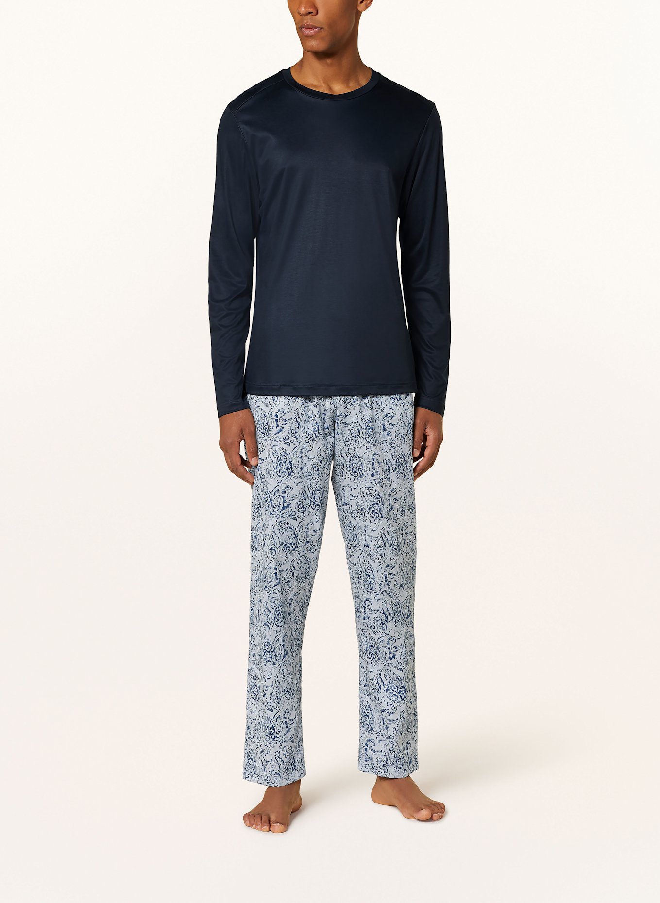 zimmerli Pajama shirt SUSTAINABLE LUXURY: DARK BLUE