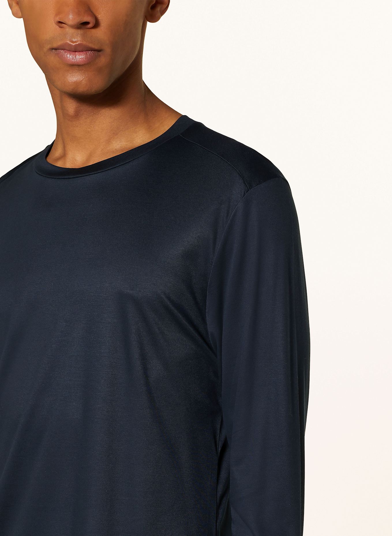 zimmerli Pajama shirt SUSTAINABLE LUXURY: DARK BLUE