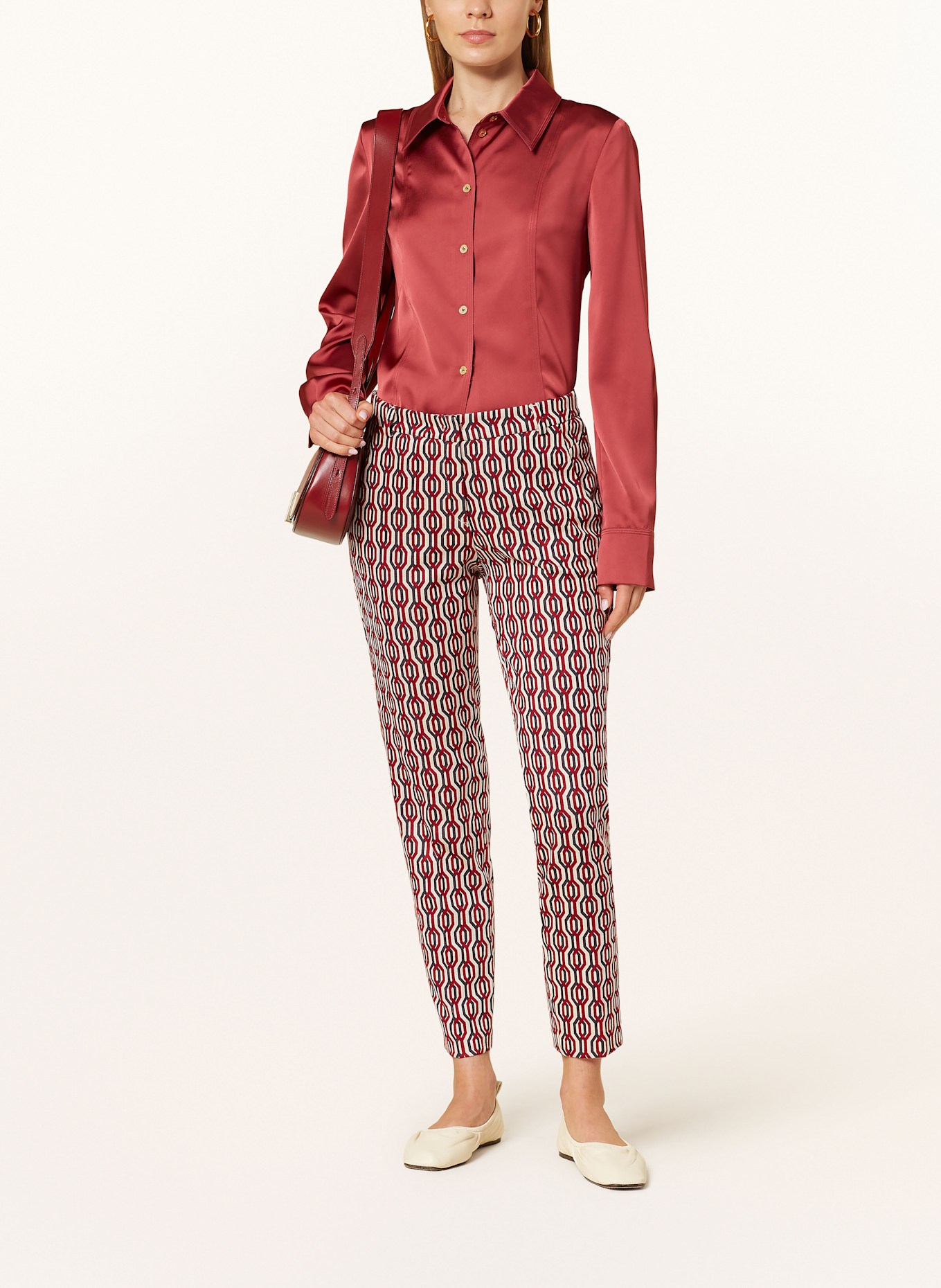 BRAX Spodnie MARON: CIEMNOCZERWONY / GRANATOWY / BEŻOWY