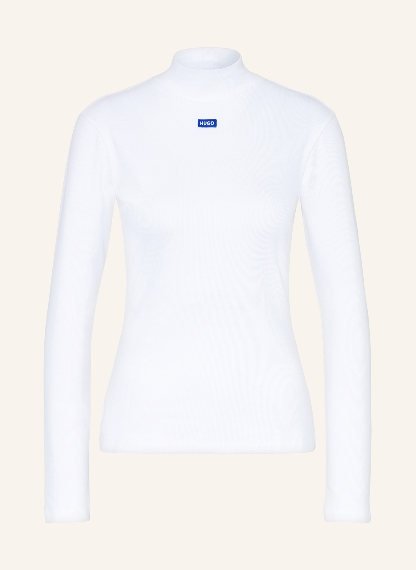 White hugo boss long sleeve polo on sale