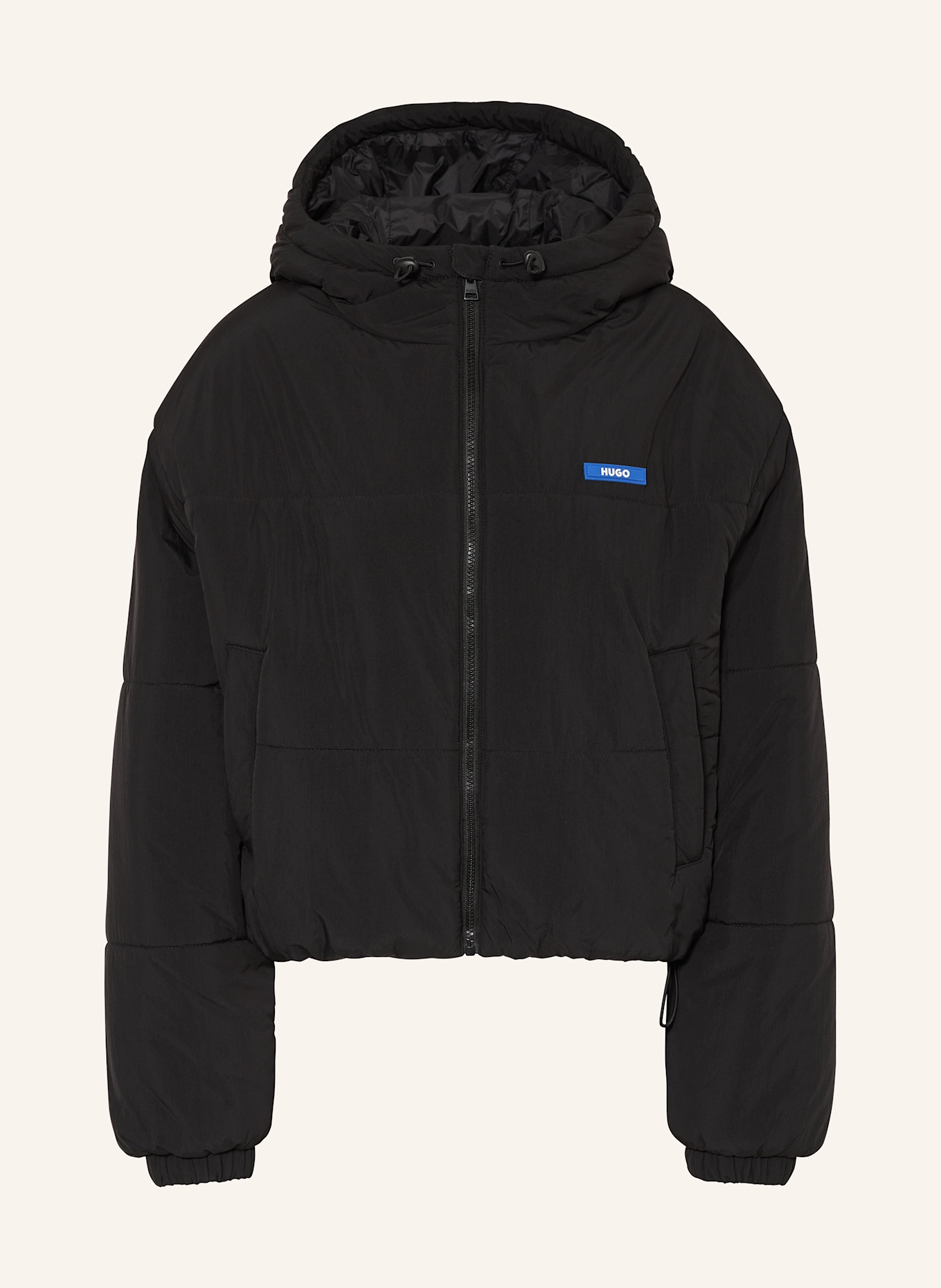 HUGO BLUE Quilted jacket FREYA, Color: BLACK (Image 1)