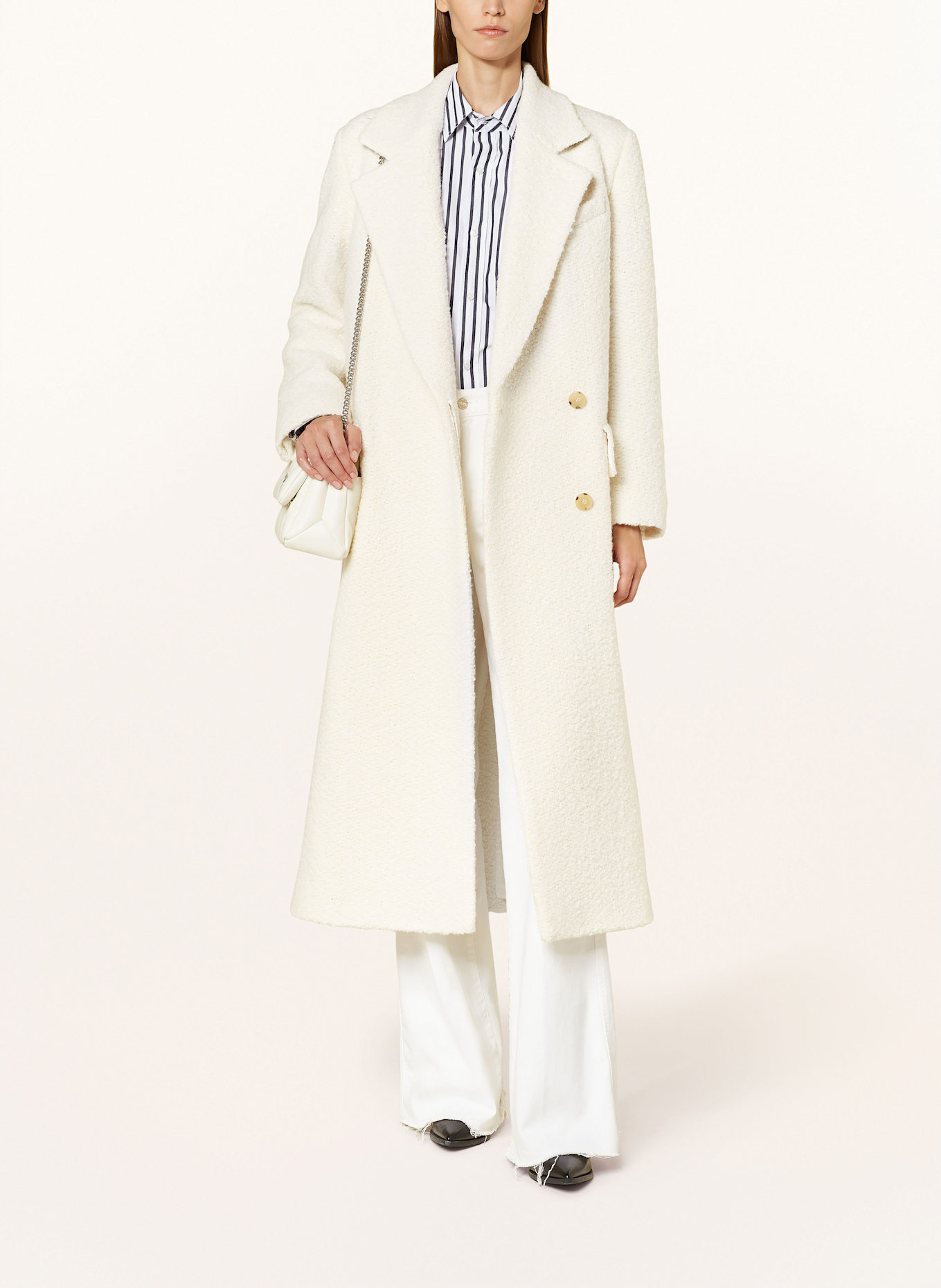 White boucle coat hot sale
