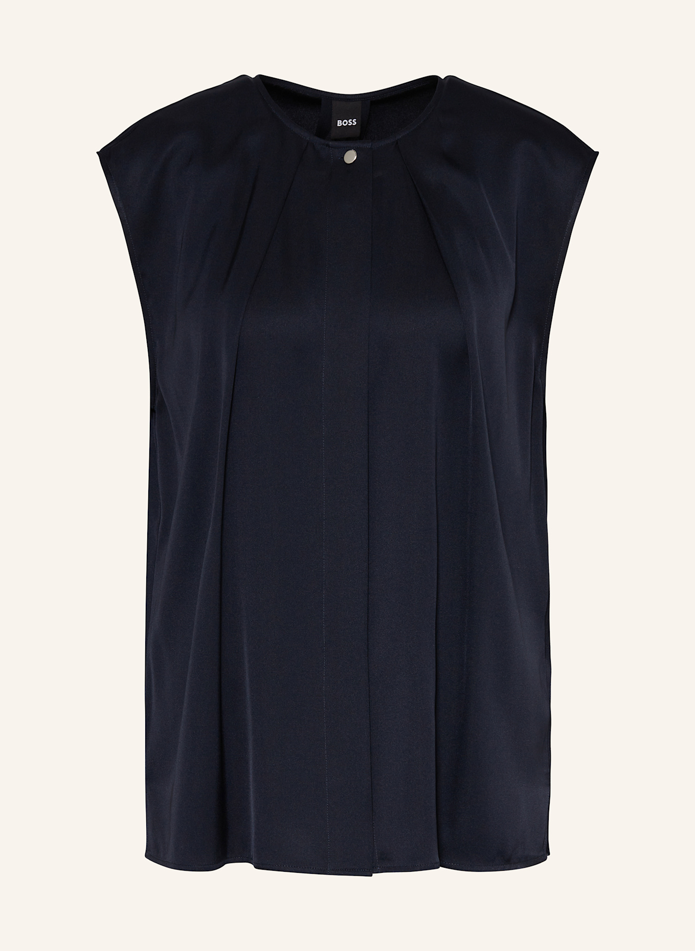 BOSS Blusentop BIELLI aus Satin: DUNKELBLAU