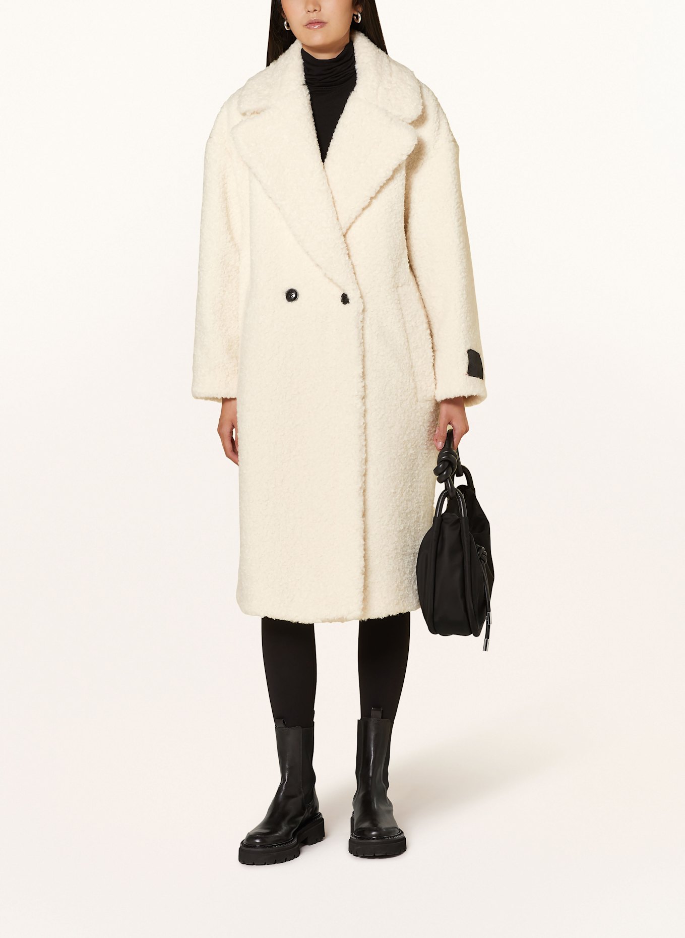 Slim fit teddy coat hot sale