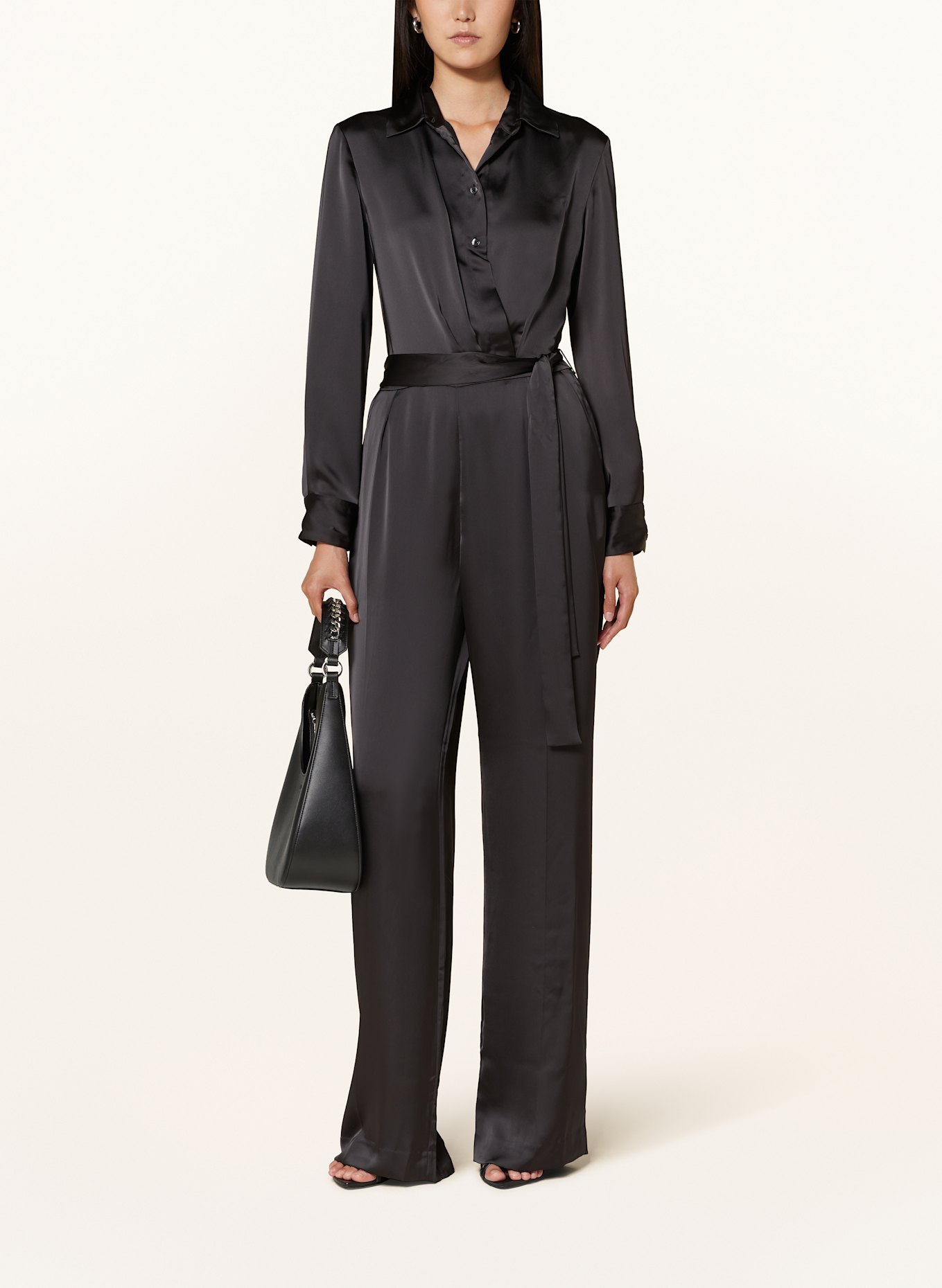 HUGO Combinaison KLESSIA en satin: NOIR