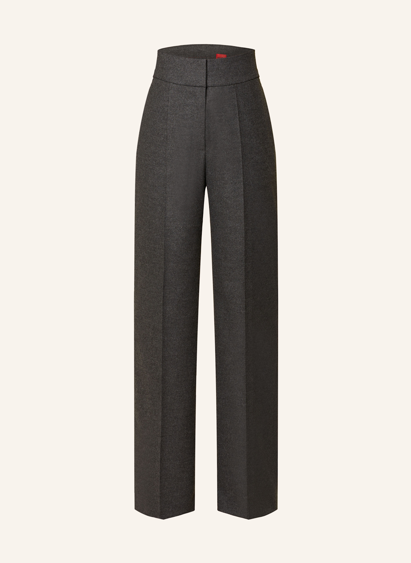 HUGO Wide leg trousers HIMIA, Color: DARK GRAY (Image 1)