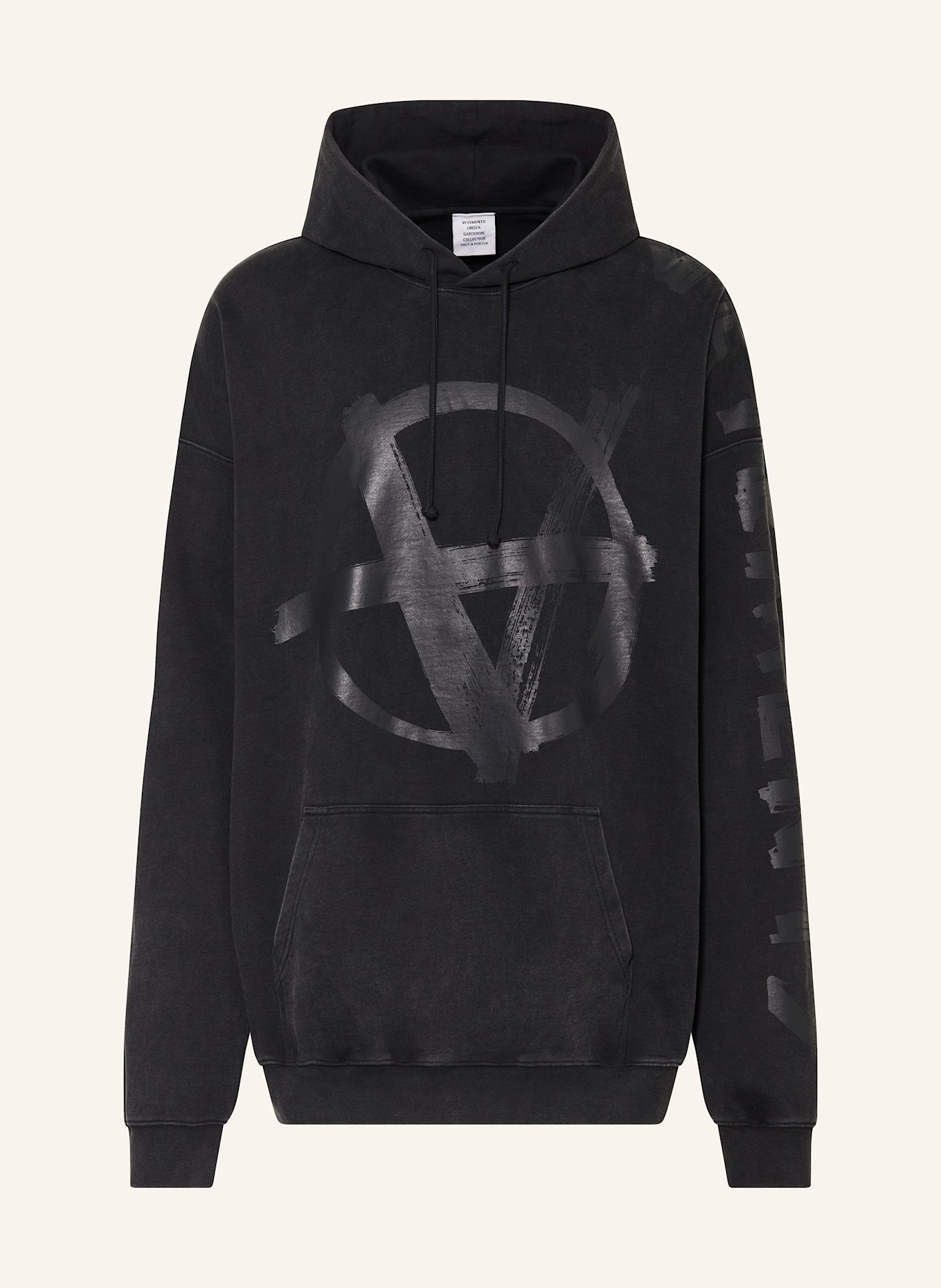 VETEMENTS Oversized-Hoodie, Farbe: SCHWARZ/ DUNKELGRAU (Bild 1)