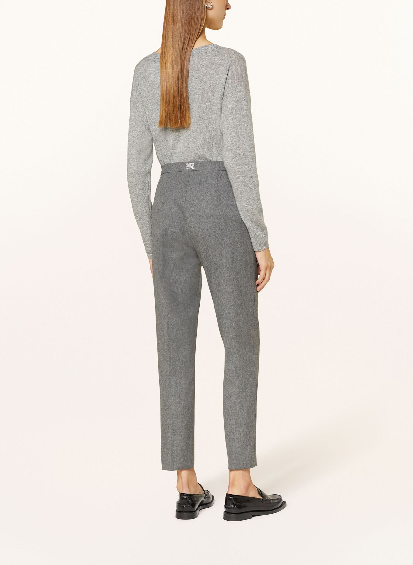 RAFFAELLO ROSSI DORO flannel trousers, Color: GRAY (Image 3)