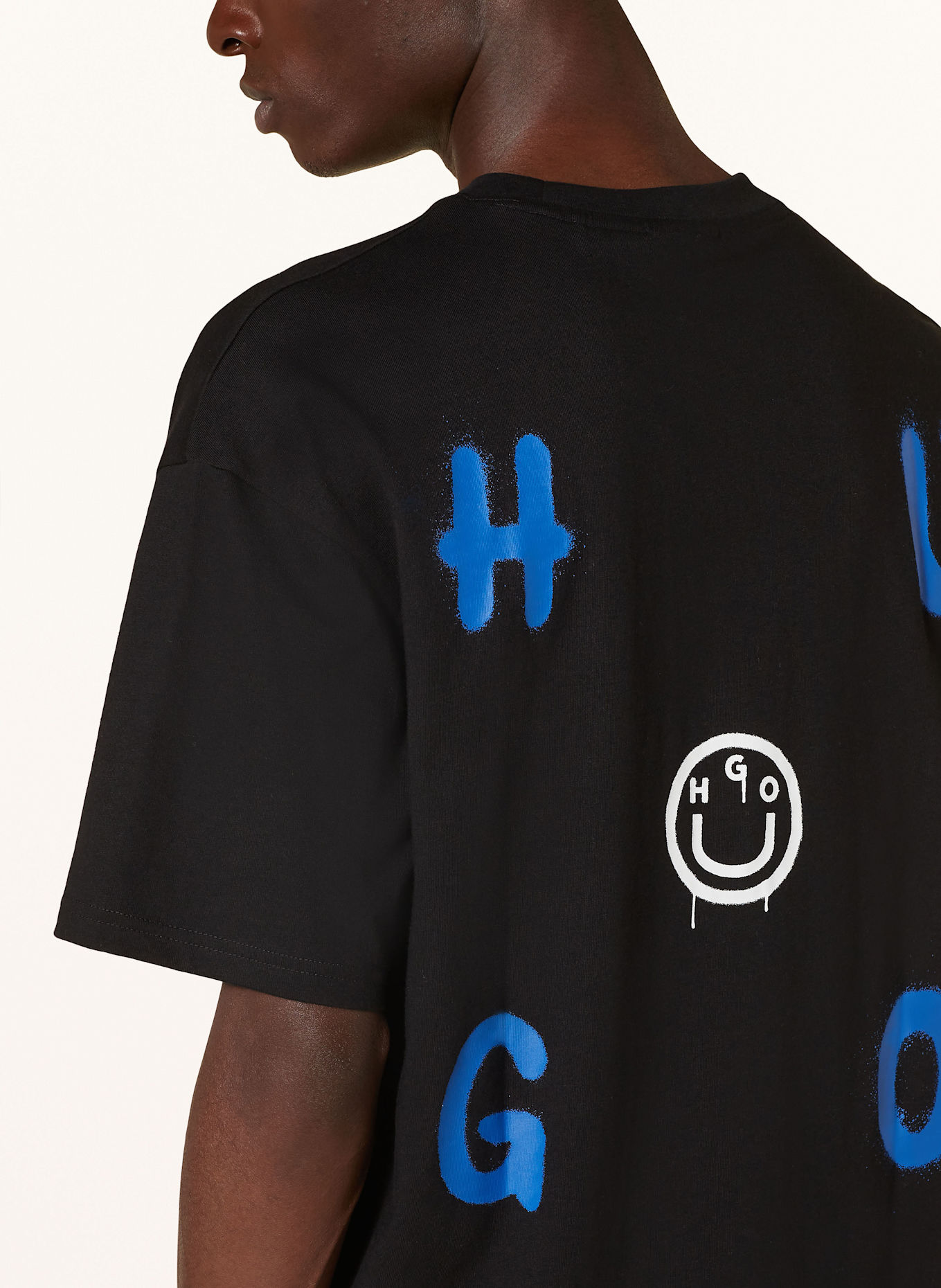 HUGO BLUE T-shirt NIMAYLITI, Color: BLACK/ BLUE/ WHITE (Image 4)