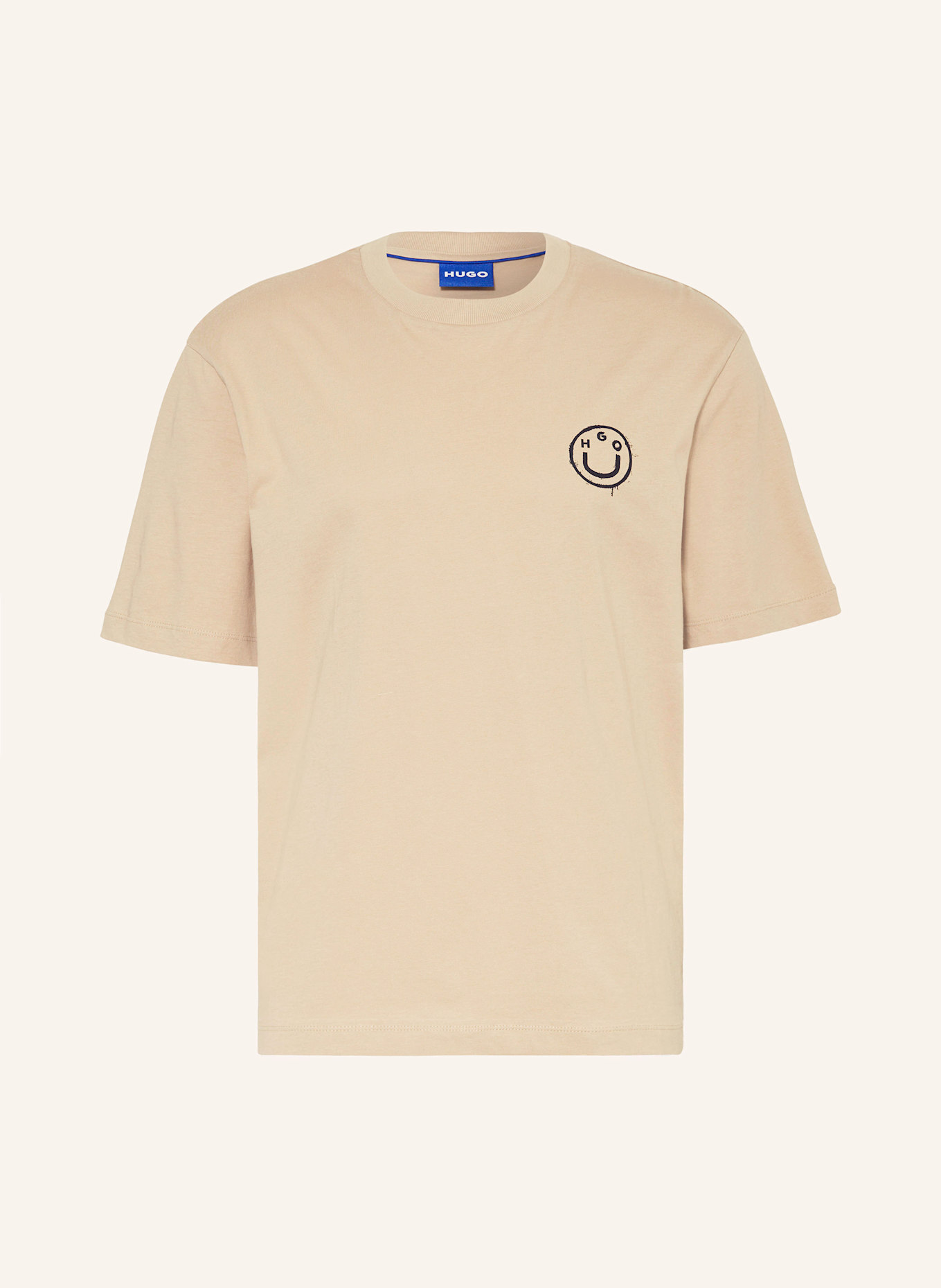 HUGO BLUE T-shirt NUGOYORK, Color: BEIGE/ BLUE/ BLACK (Image 1)