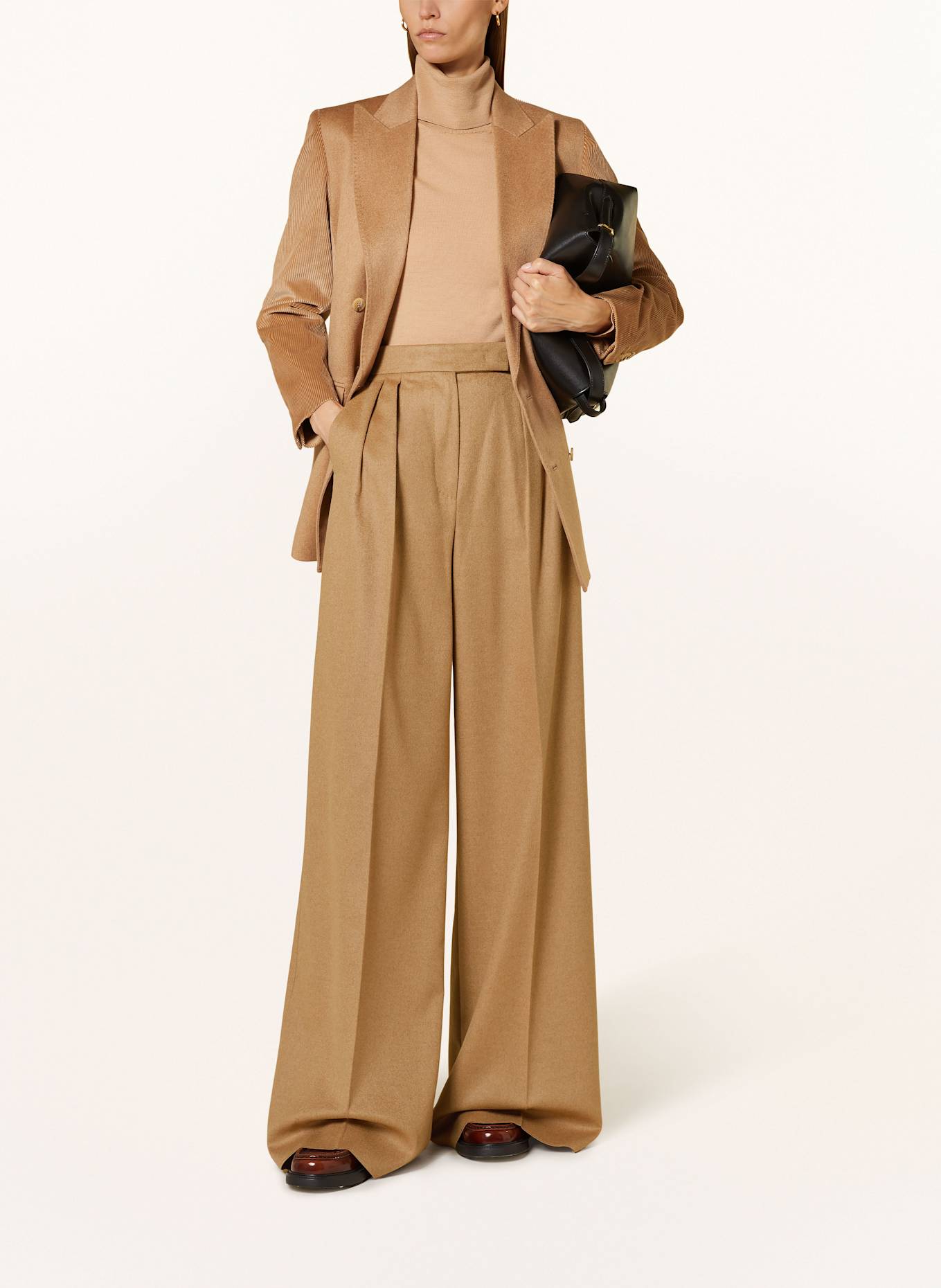 Max Mara FAGUS camel hair Marlene trousers in camel
