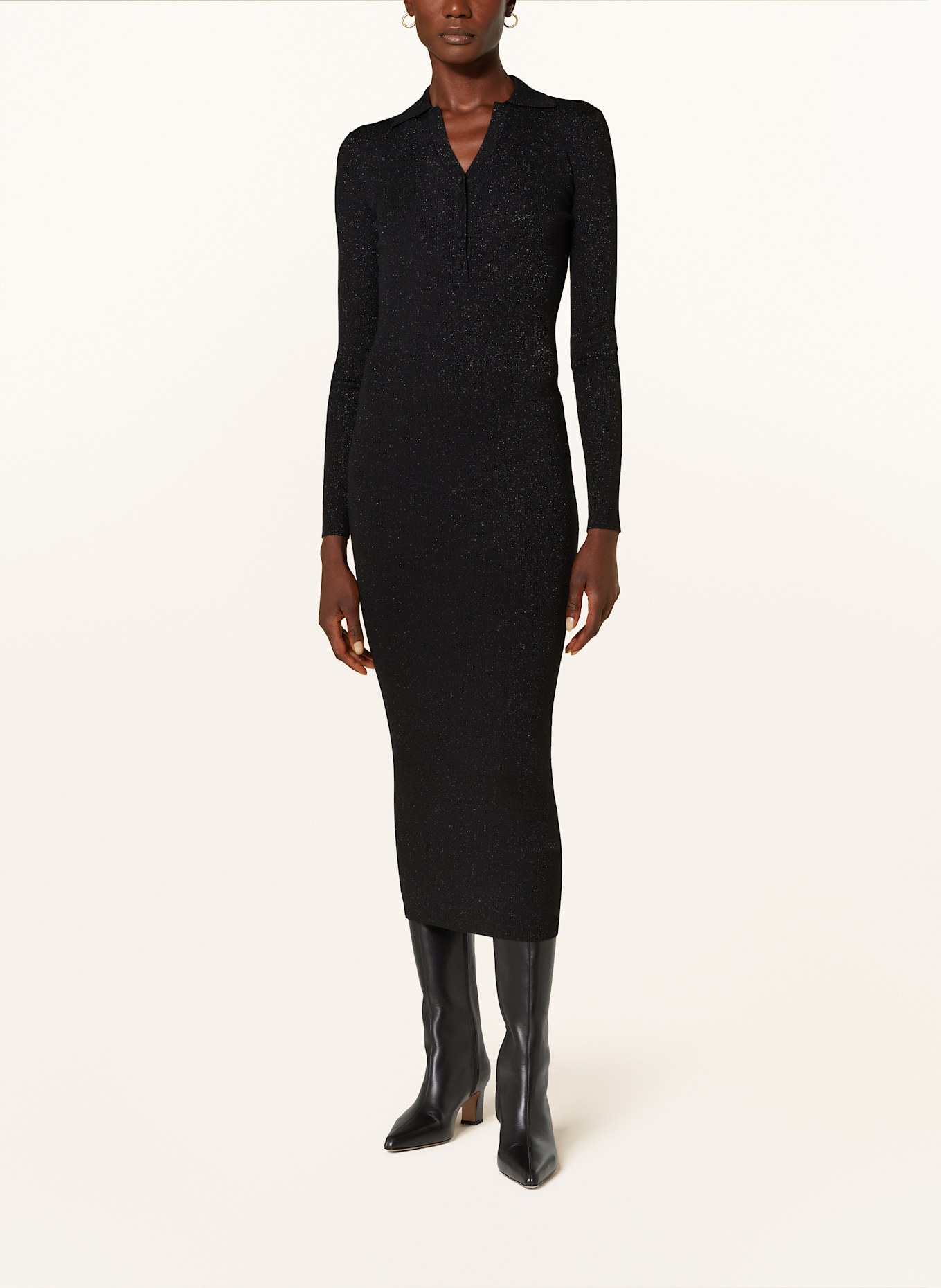 Max Mara Knit dress FRAIS with glitter thread: BLACK (Image 2)