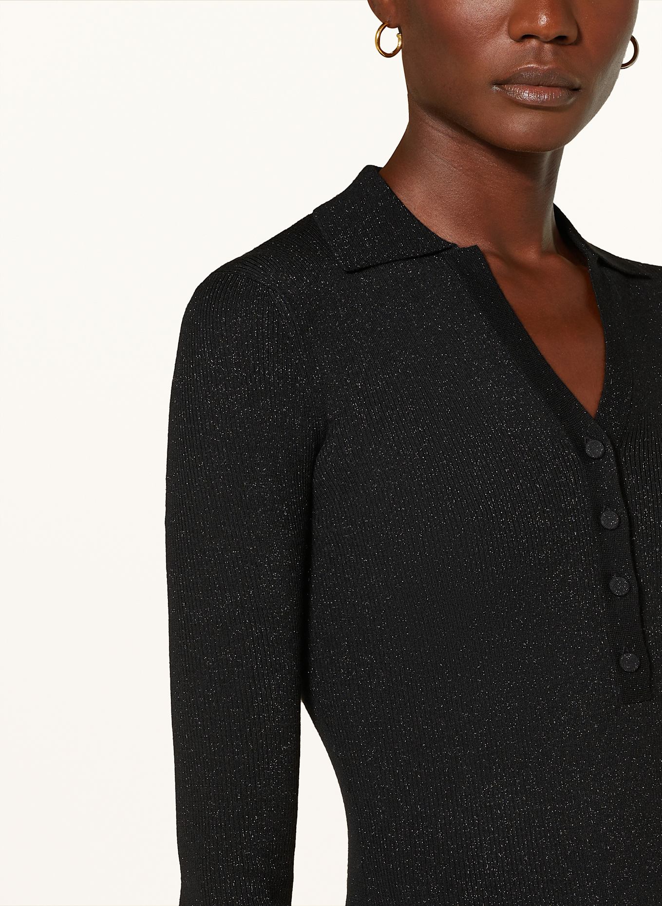 Max Mara Knit dress FRAIS with glitter thread: BLACK (Image 4)