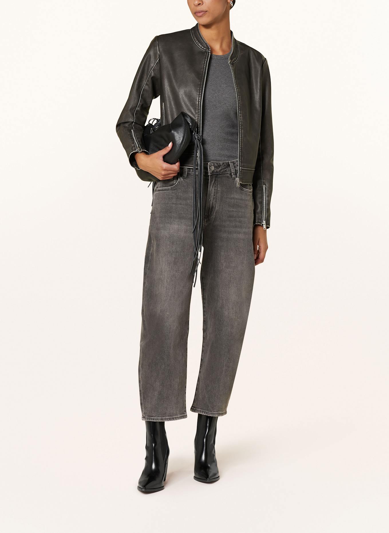 ELIAS RUMELIS Barrel Jeans YOANA: 1053 tech grey