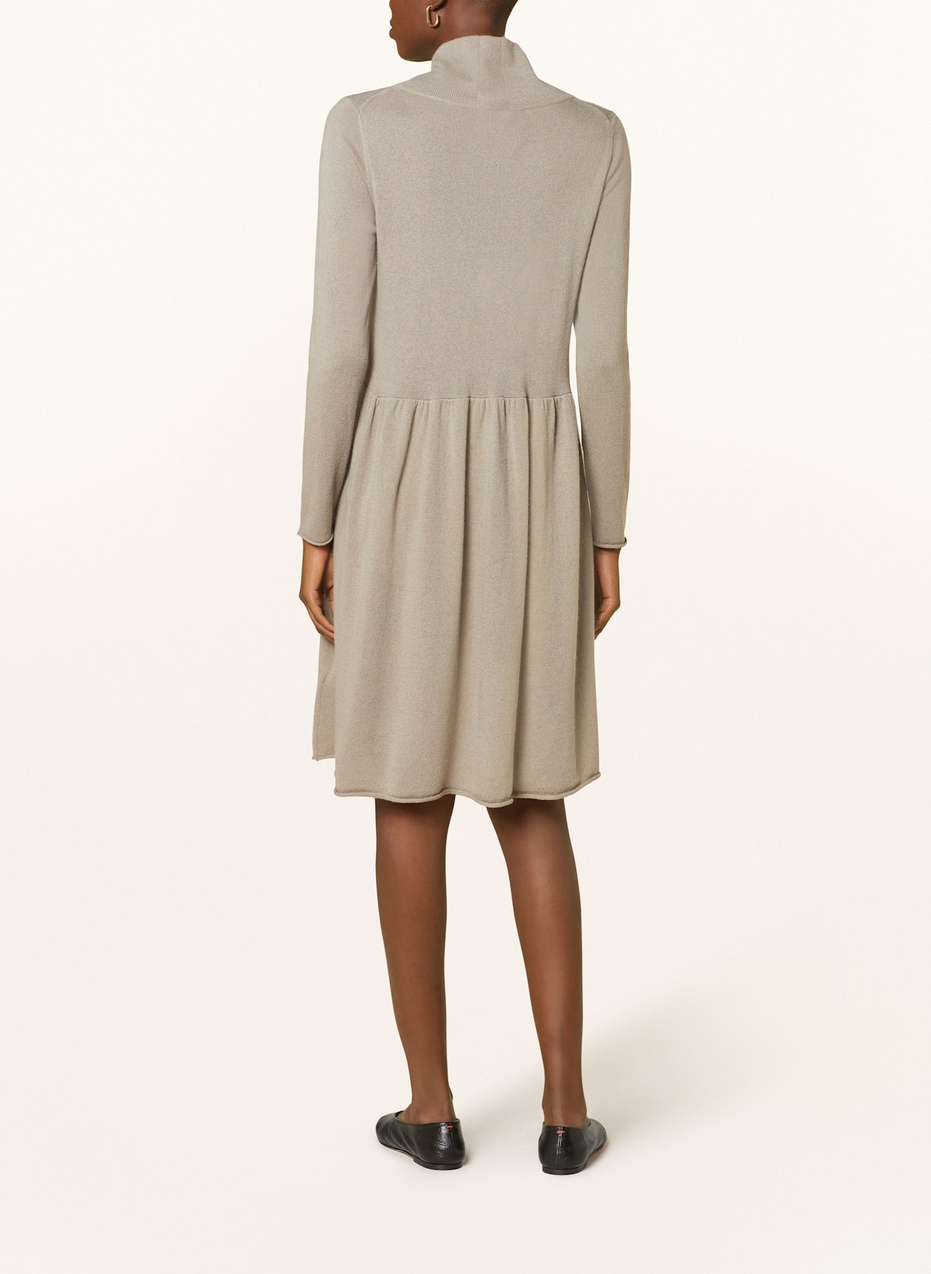 ALLUDE Strickkleid mit Cashmere: HELLGRAU