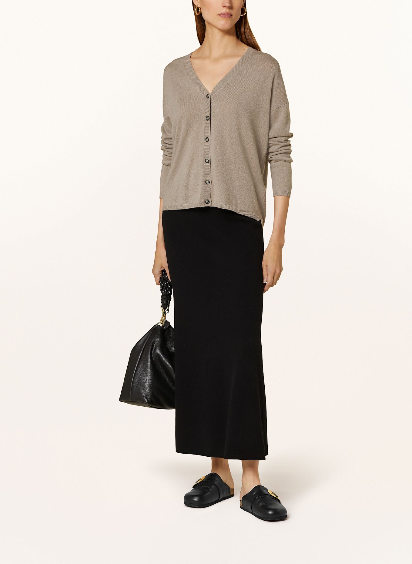 ALLUDE Cashmere cardigan in taupe