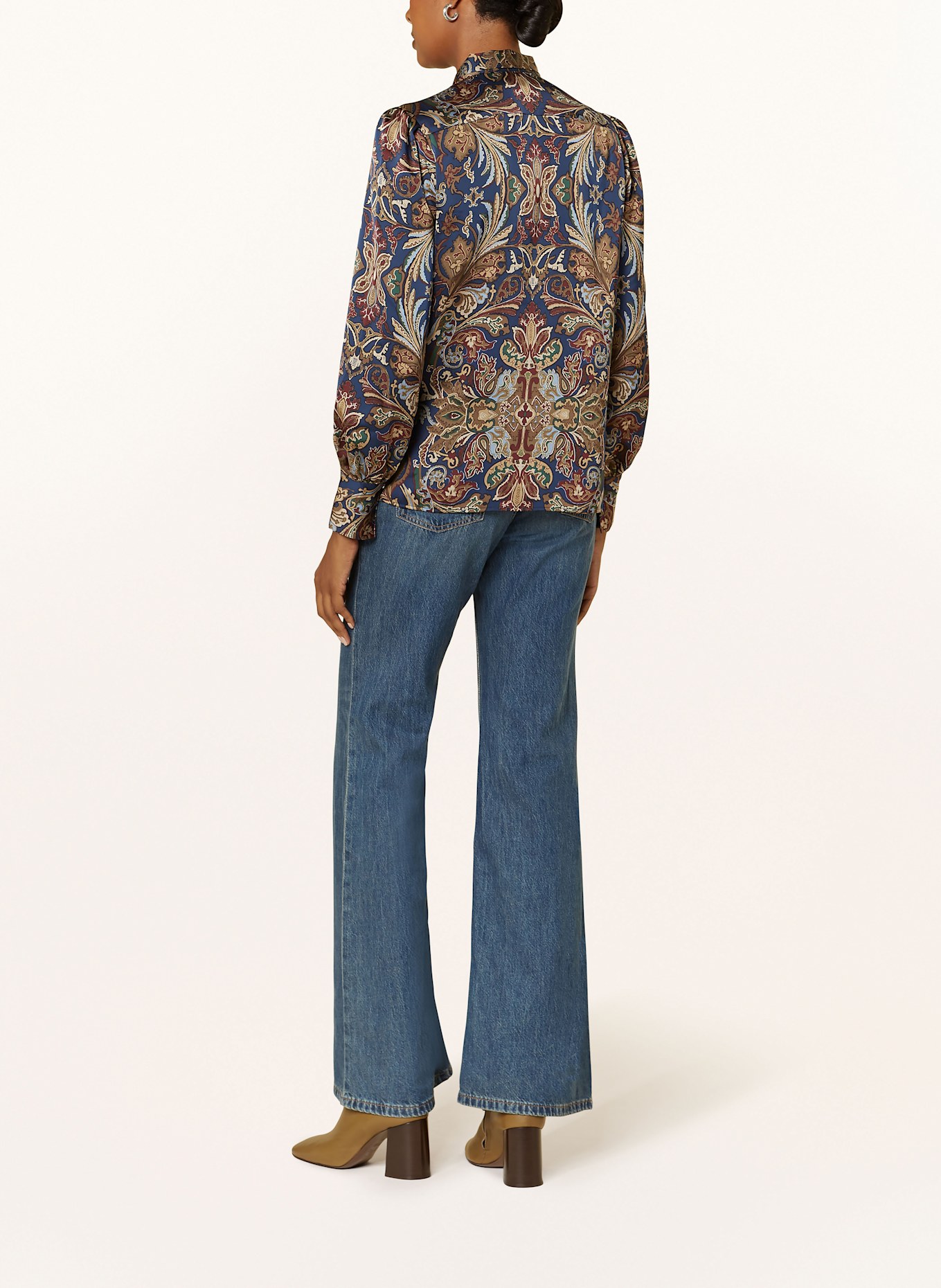 LAUREN RALPH LAUREN Bow-tie blouse, Color: DARK BLUE/ TAUPE/ BROWN (Image 3)