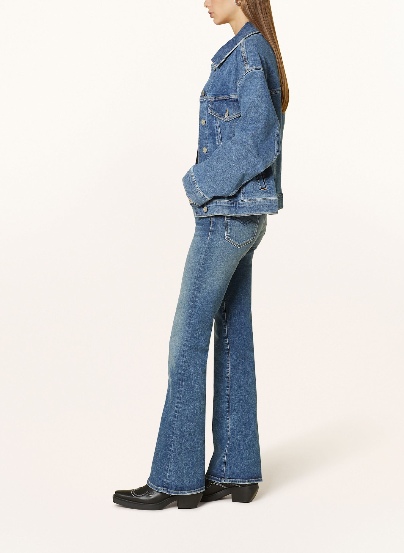 REPLAY Flared jeans, Color: 009 MEDIUM BLUE (Image 4)