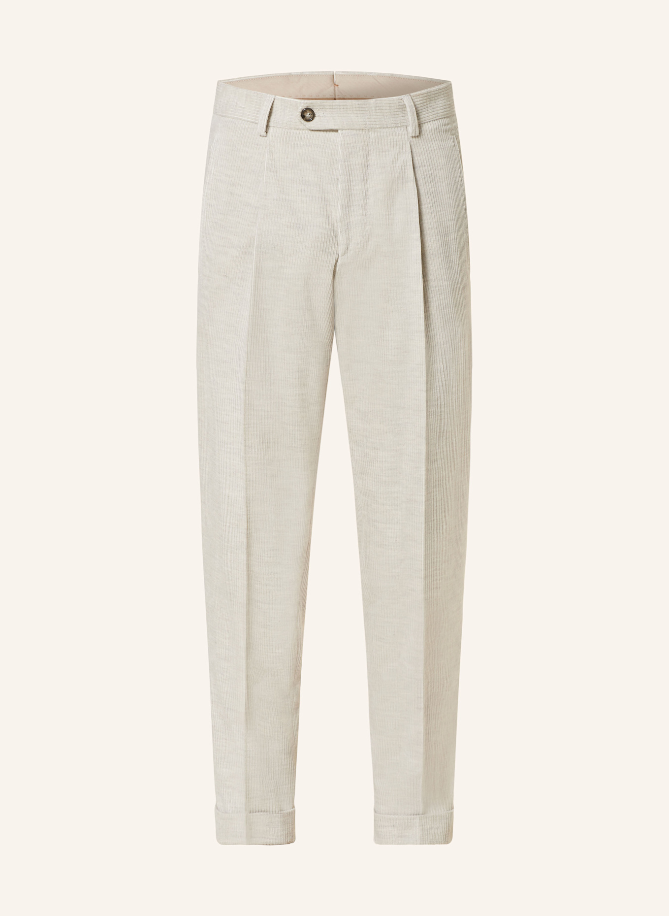 BOSS Suit trousers PEET slim fit in corduroy, Color: LIGHT GRAY/ TAUPE (Image 1)