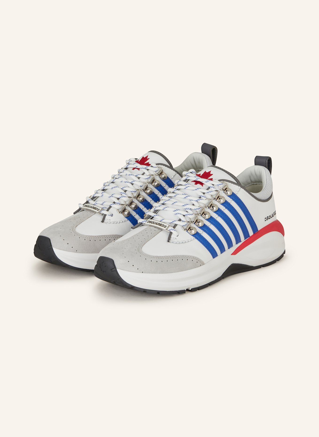 DSQUARED2 Sneakers DASH in white/ blue/ red