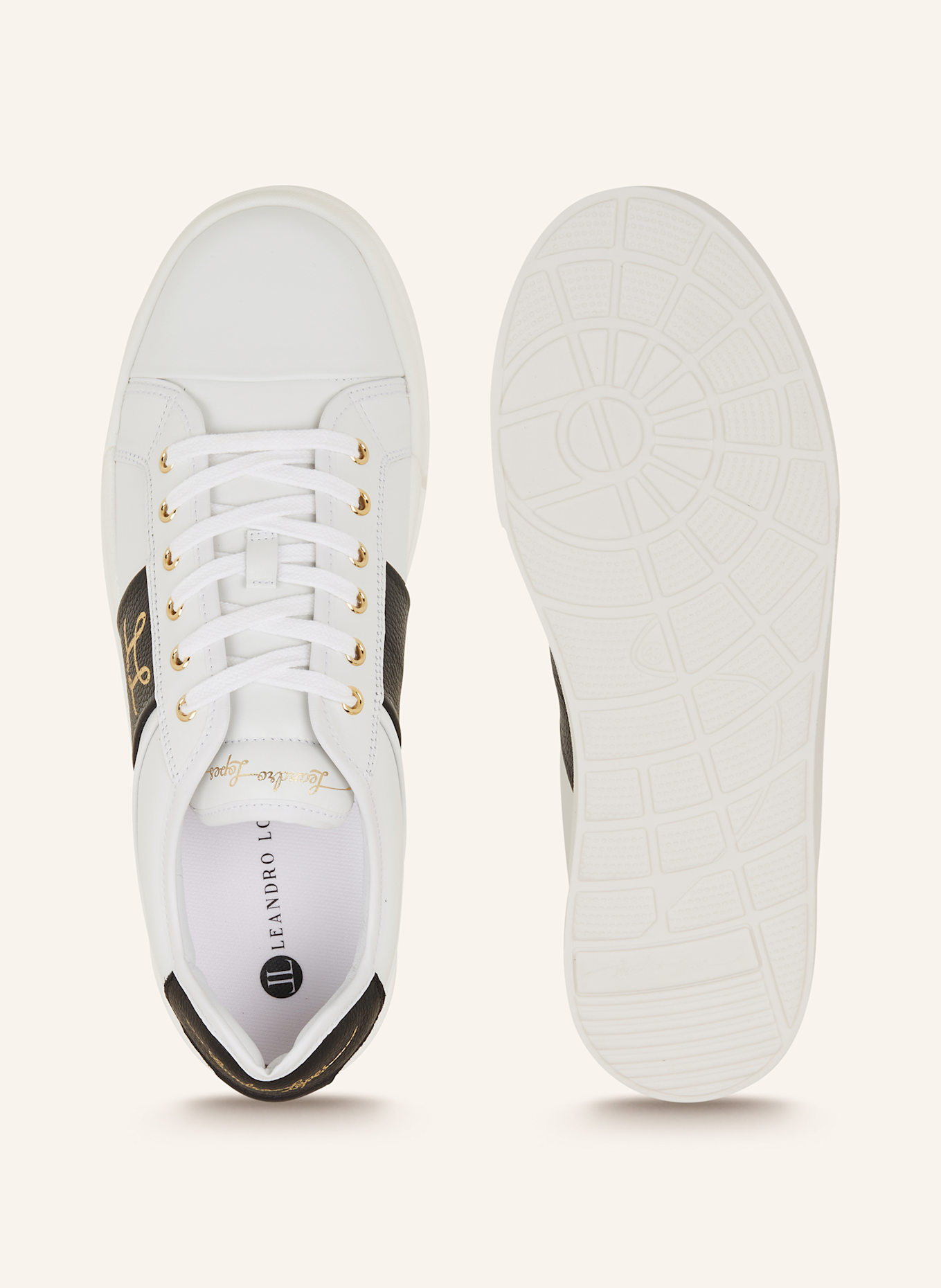 LEANDRO LOPES Sneaker FELIX, Color: WHITE/ BLACK (Image 5)