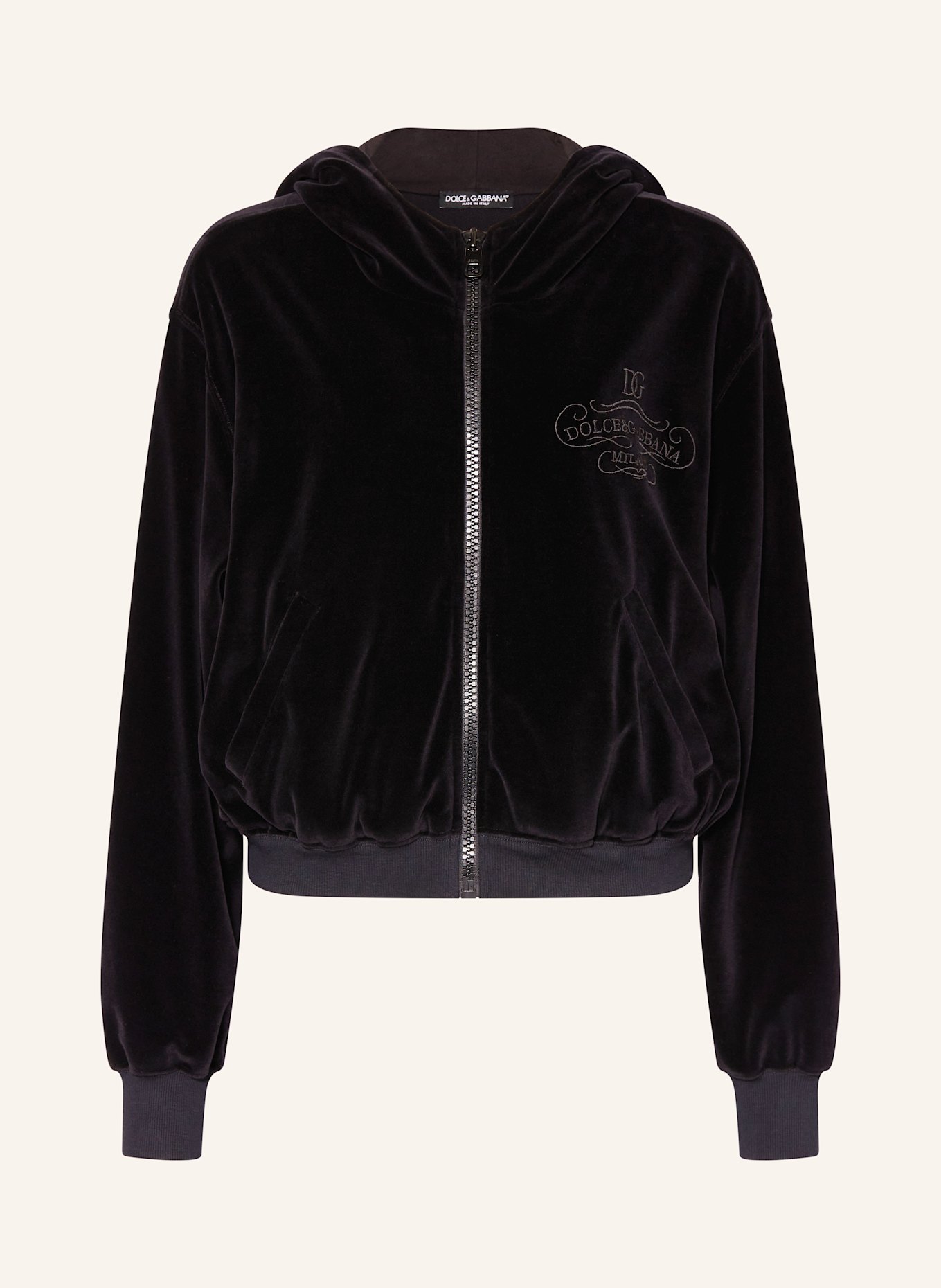DOLCE & GABBANA Nickijacke: SCHWARZ