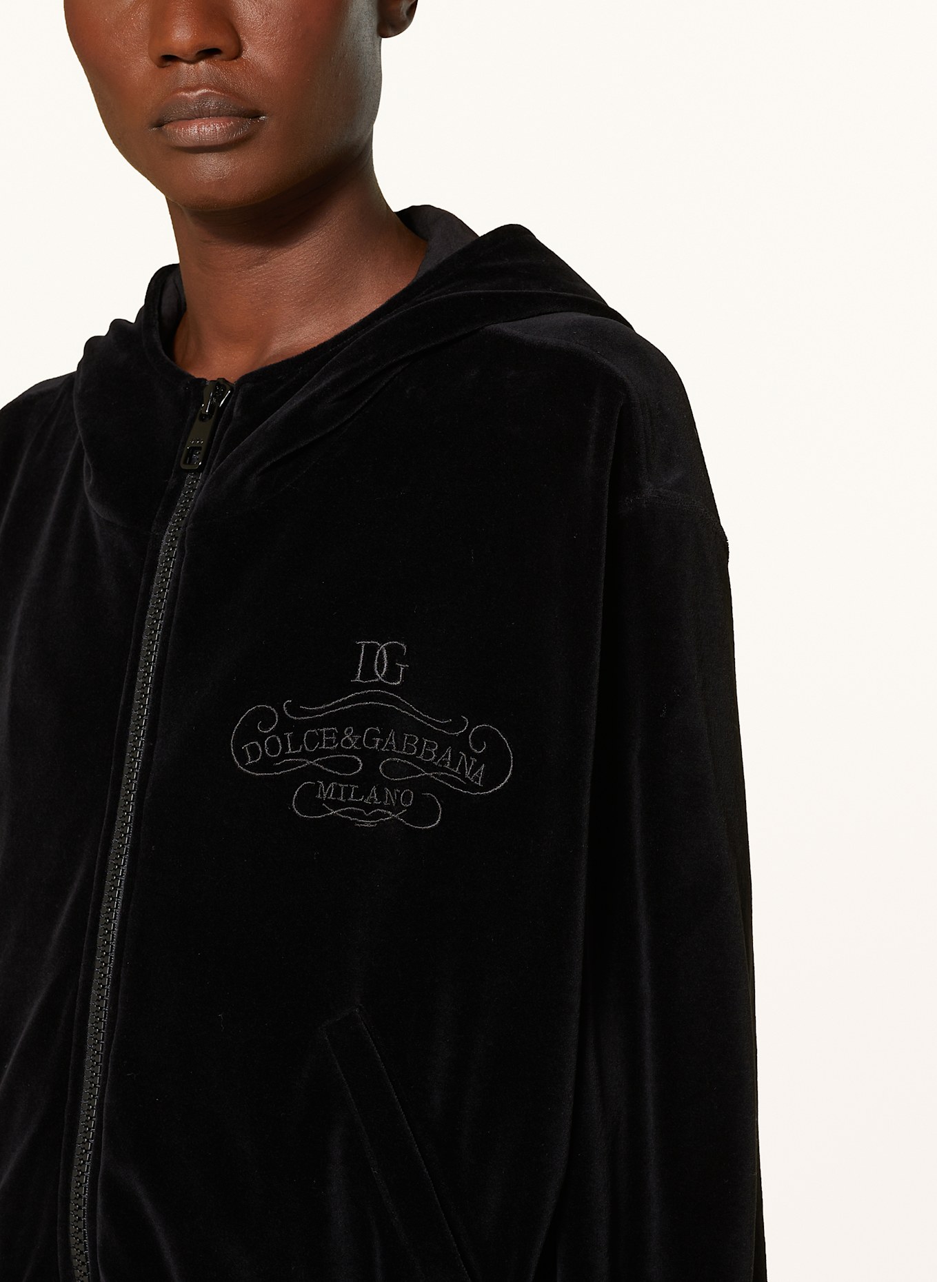 DOLCE & GABBANA Nickijacke: SCHWARZ
