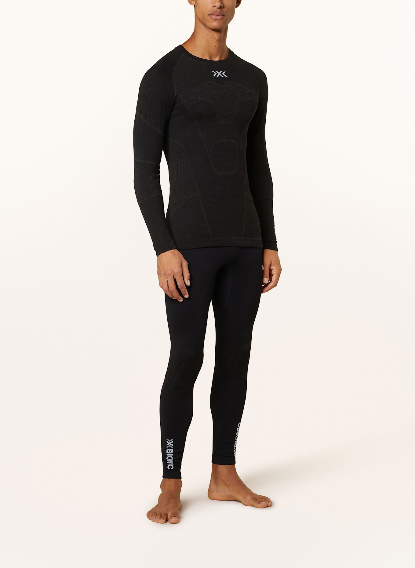 X-BIONIC SYMBIO MERINO functional underwear shirt made from merino wool: BLACK